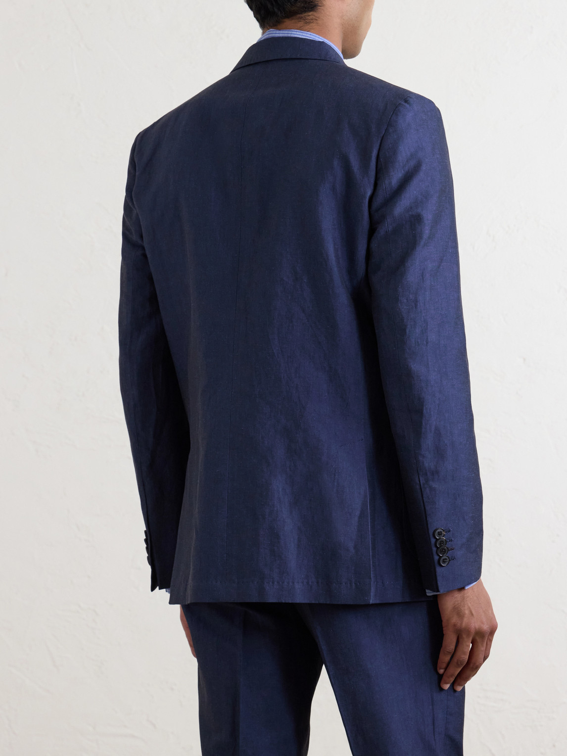 Cotton And Linen-Blend Suit Jacket