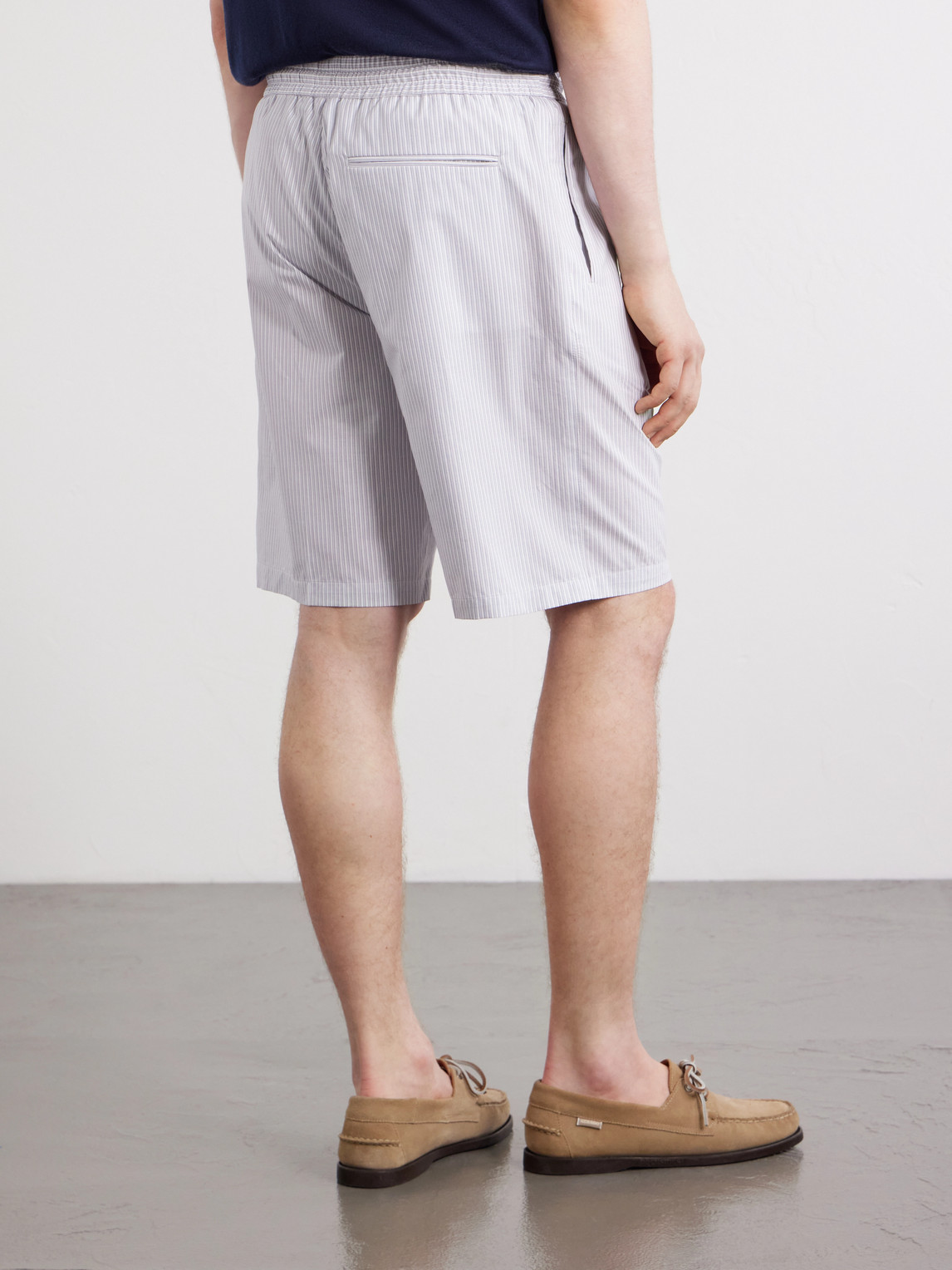  Paul Smith - Straight-leg Striped Cotton Drawstring Shorts - Men - Blue - S 