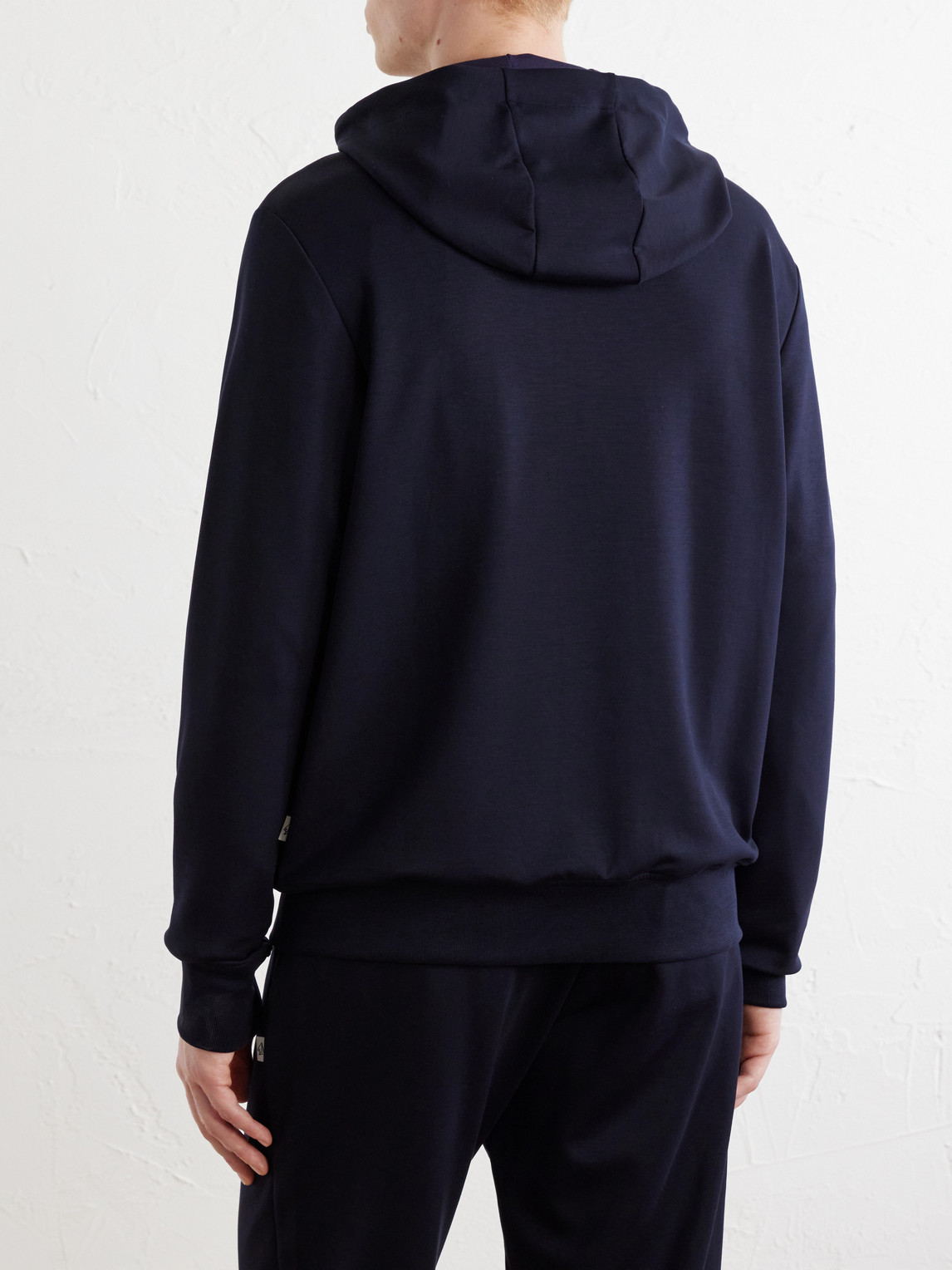 Lyocell-Blend Zip-Up Hoodie