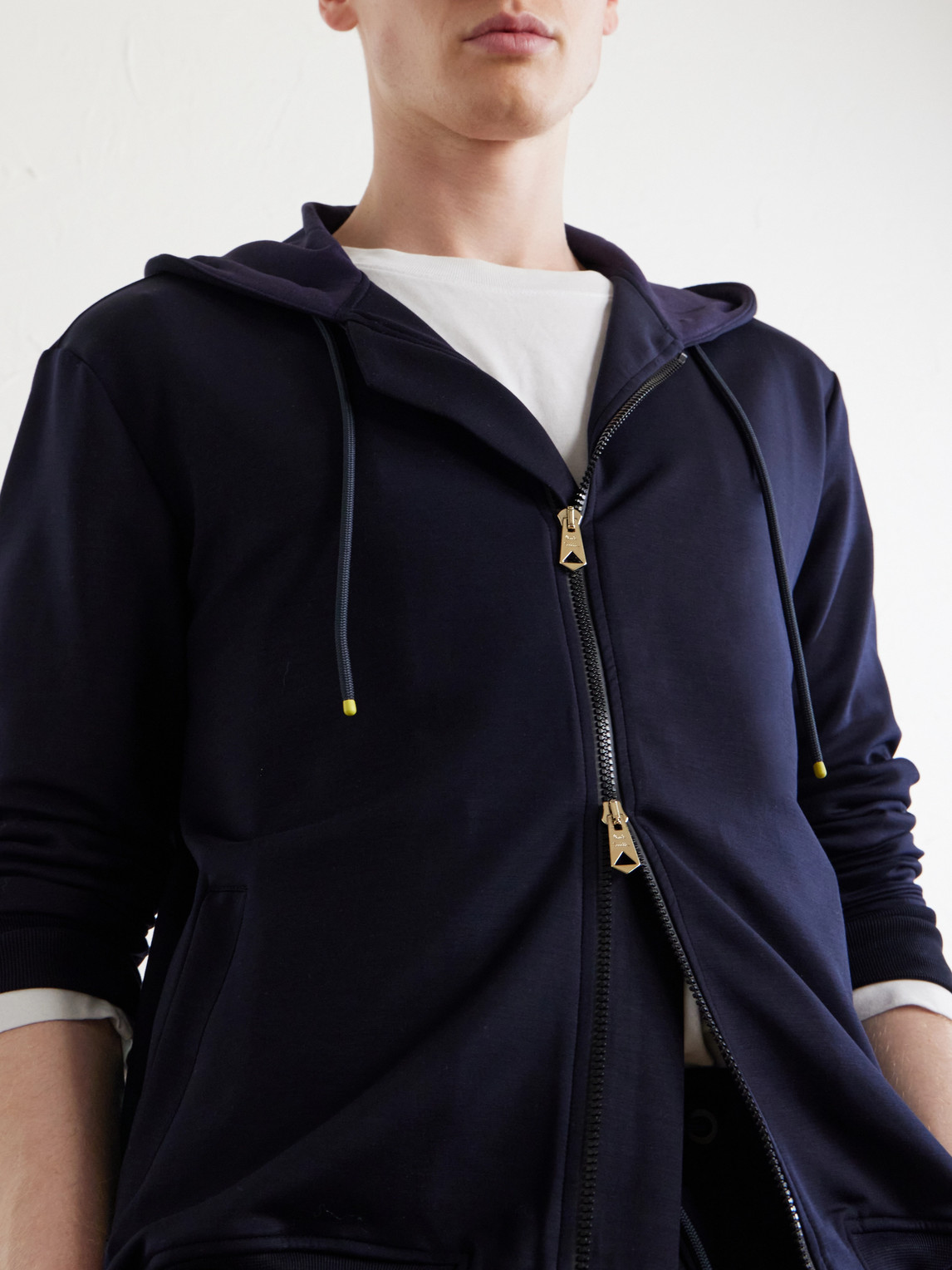 Lyocell-Blend Zip-Up Hoodie
