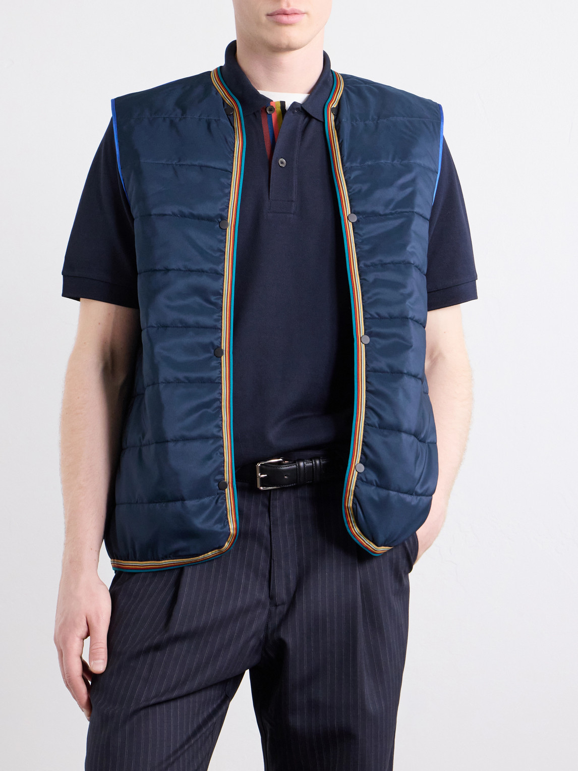 Paul Smith Double-face Buttoned Coat In Blue