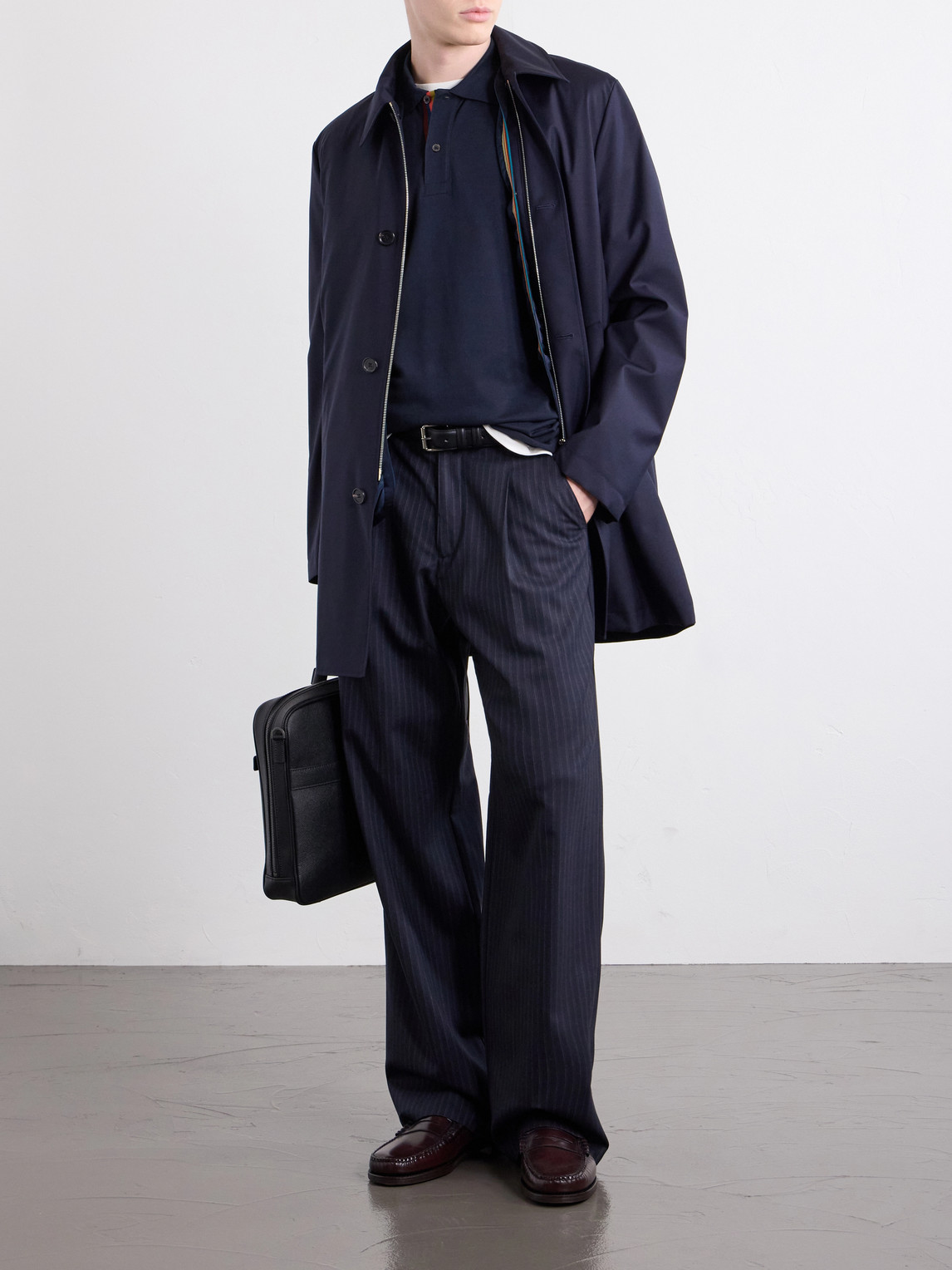 Paul Smith Double-face Buttoned Coat In Blue