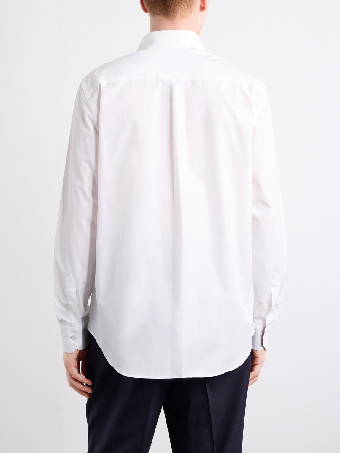 Classic-Collar Cotton-Poplin Shirt