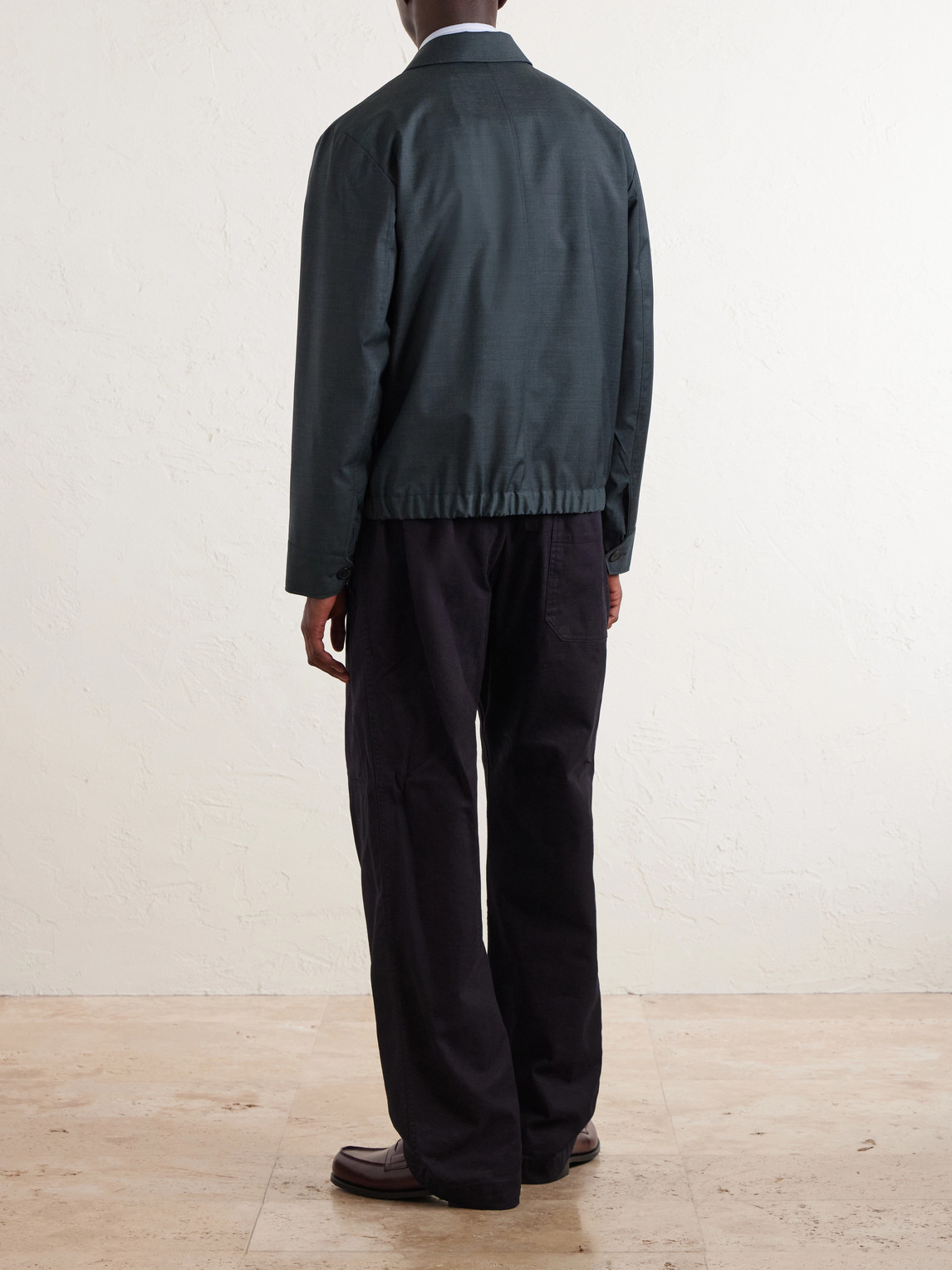 Paul Smith Wool Bomber Jacket In Black