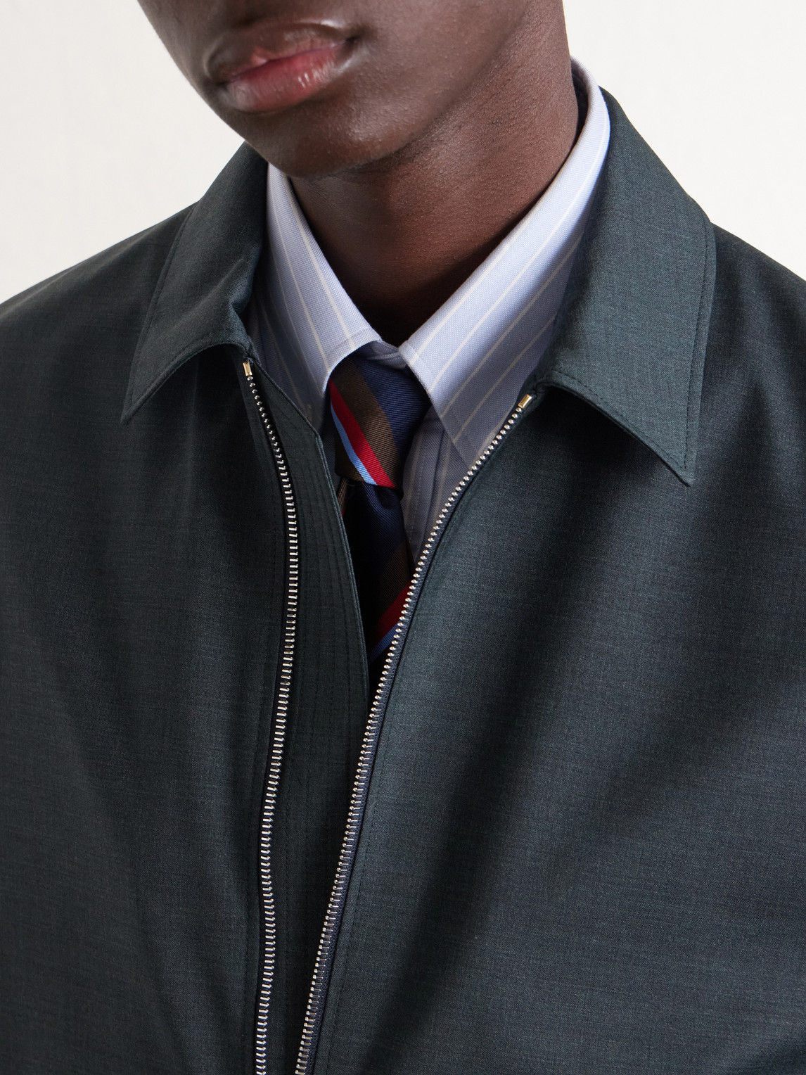Paul Smith Wool Bomber Jacket In Black