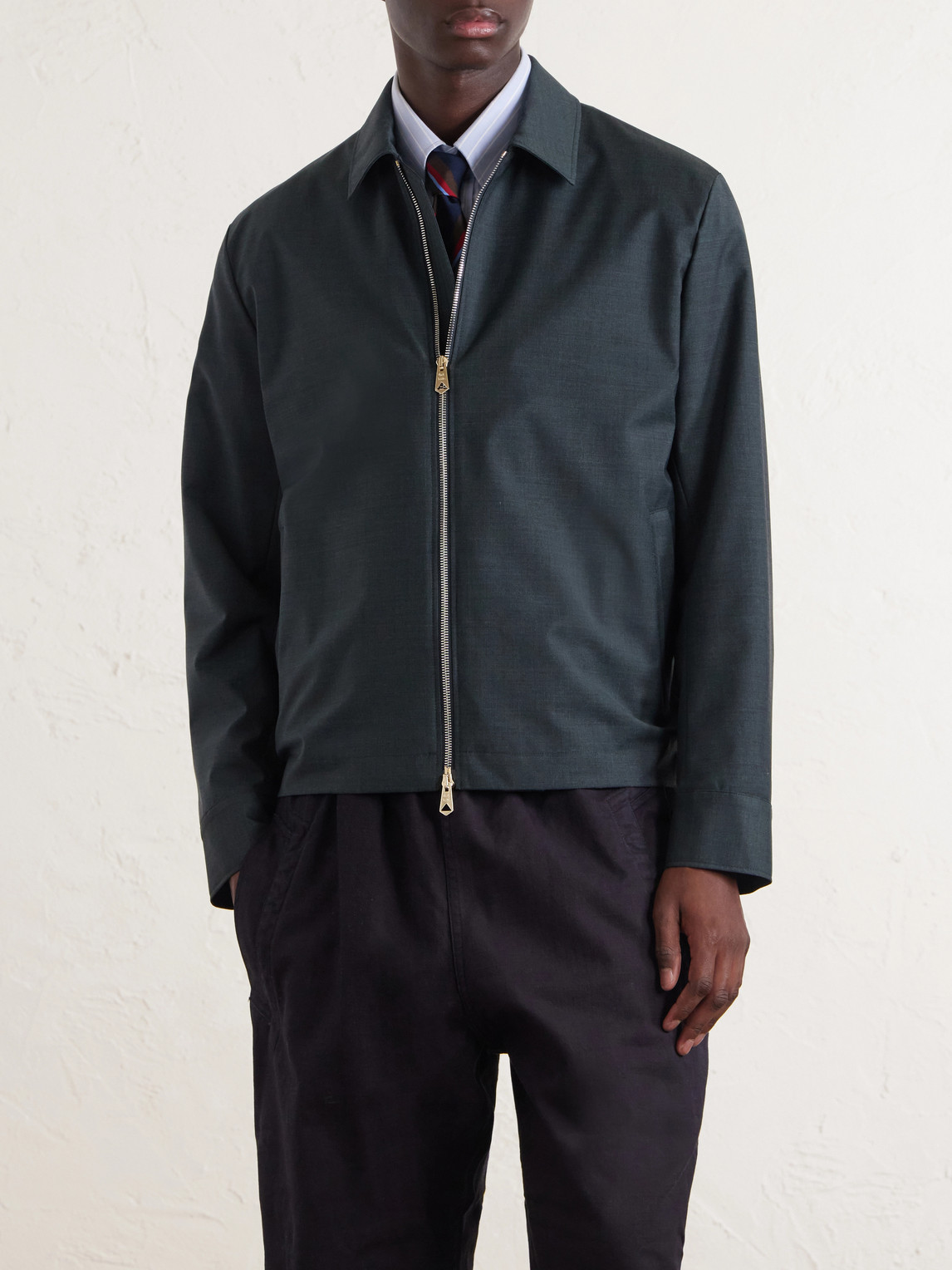 Paul Smith Wool Bomber Jacket In Black