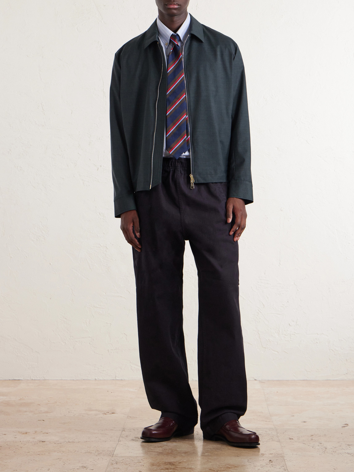 Paul Smith Wool Bomber Jacket In Black