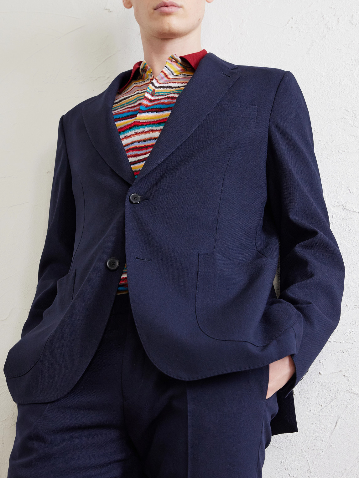 Wool-Hopsack Suit Jacket
