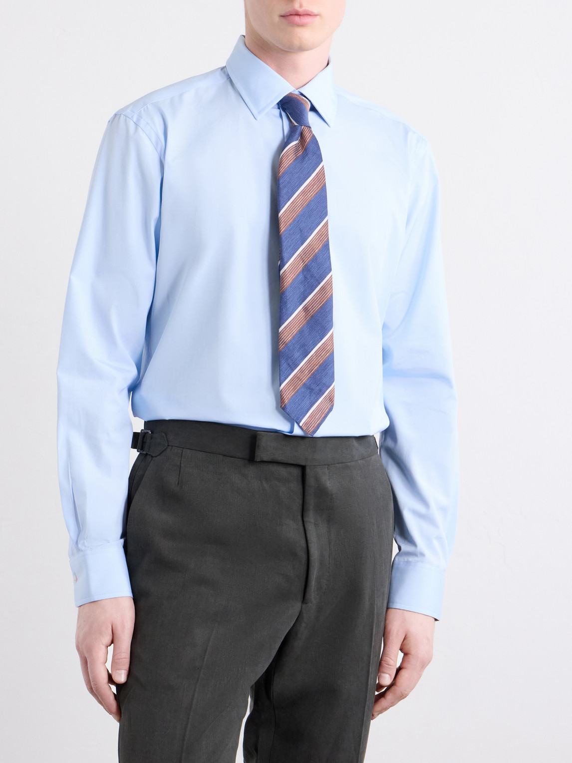 Classic-Collar Cotton-Poplin Shirt