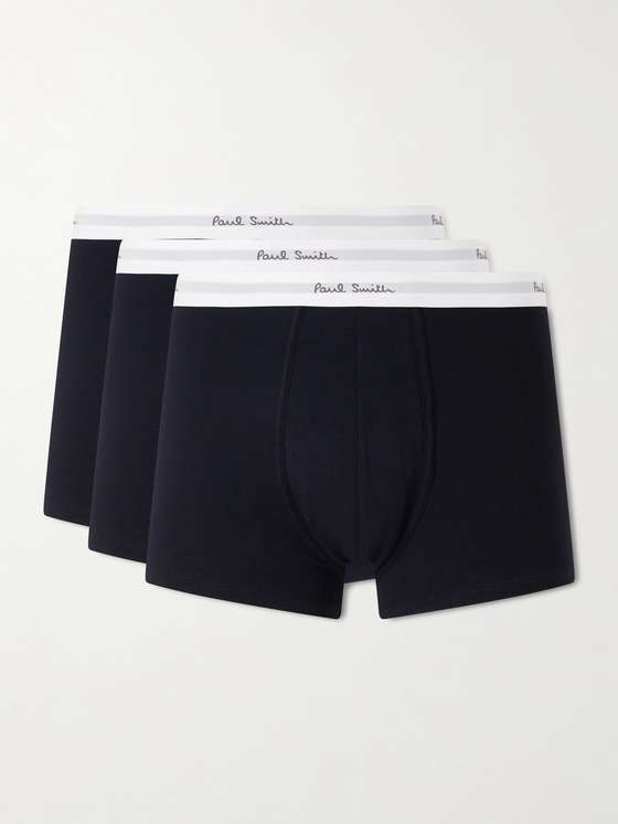 Paulsmith Three-Pack Stretch Organic Cotton-Jersey Boxer Briefs