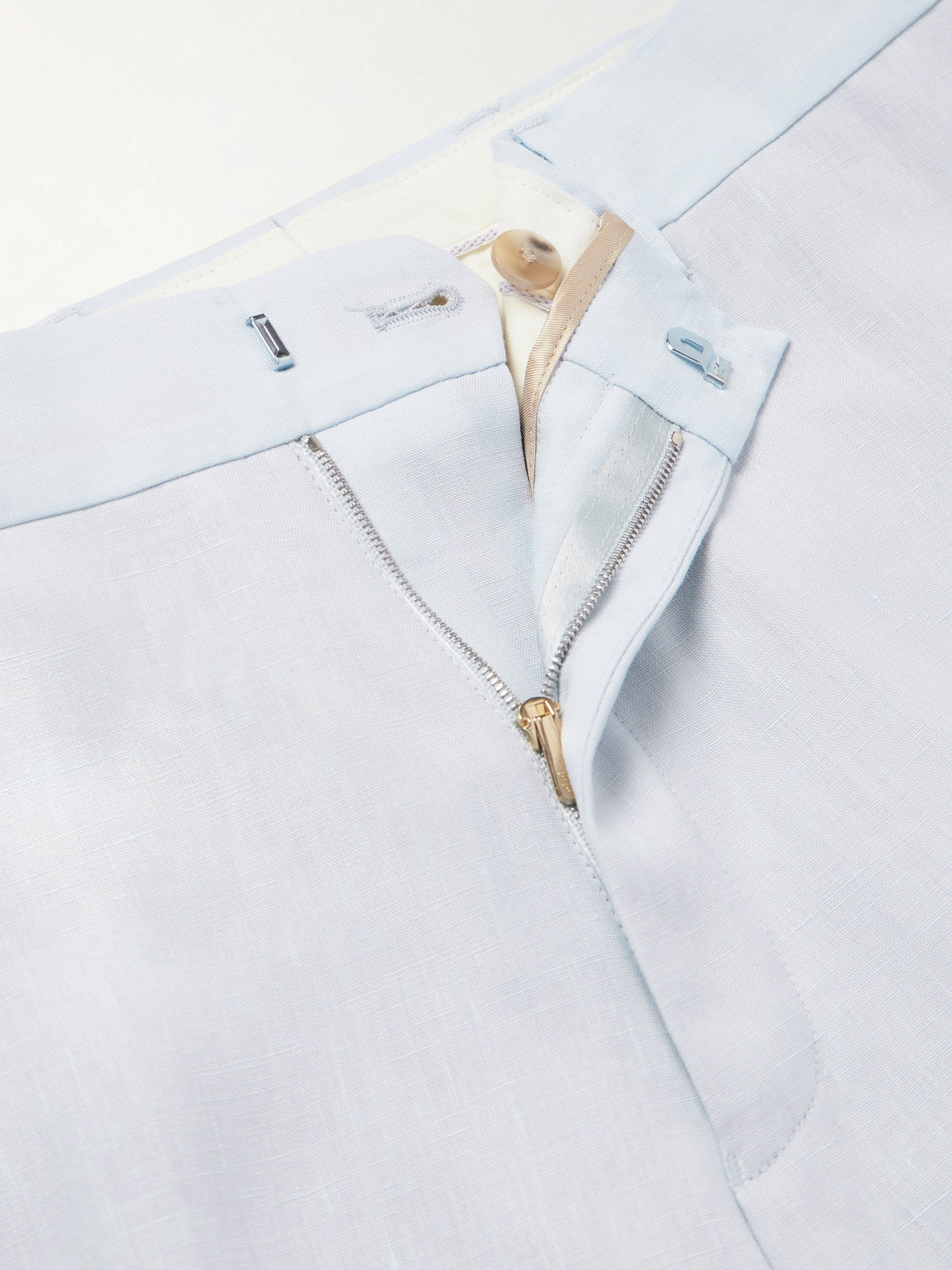 Straight-Leg Linen Suit Trousers