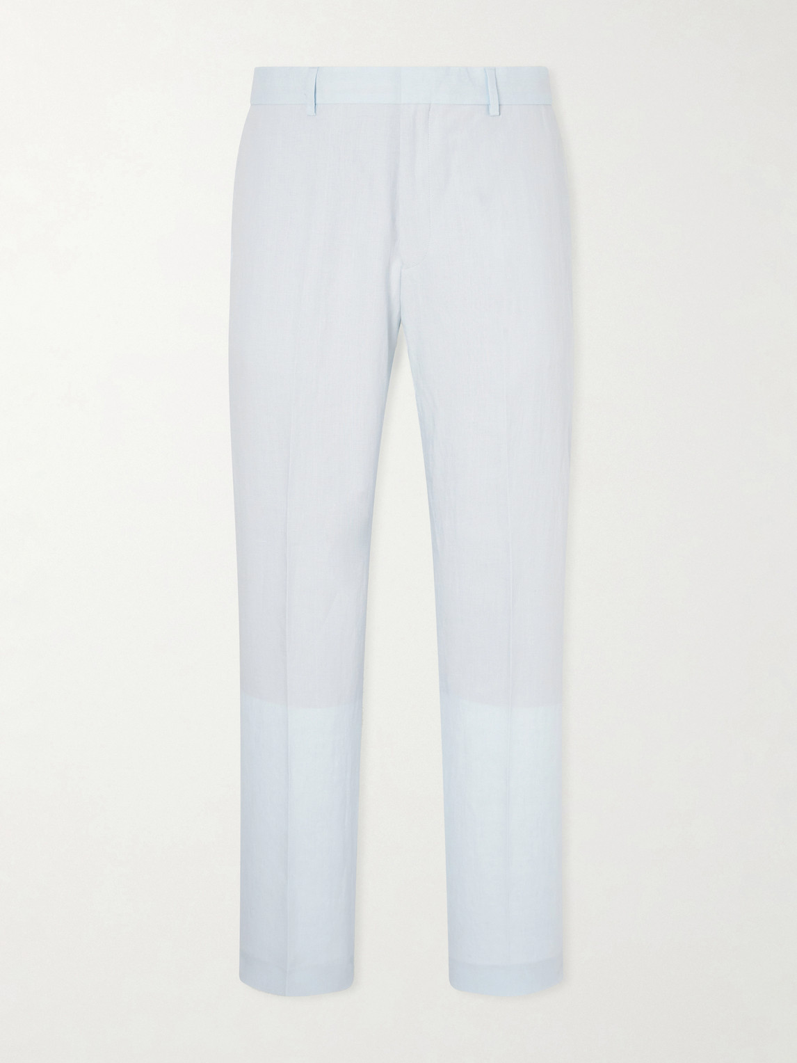 Paul Smith Straight-leg Linen Suit Trousers In Blue