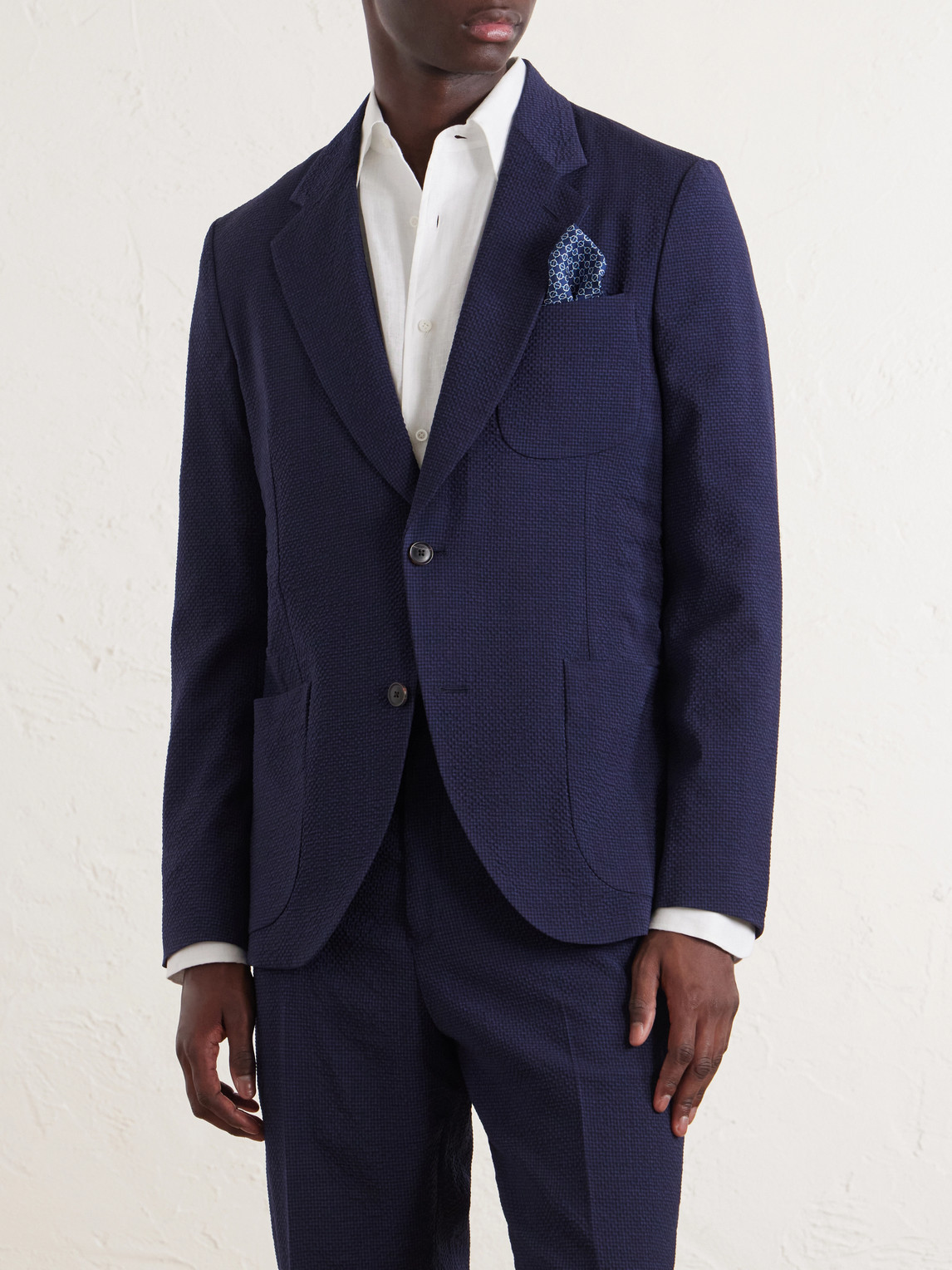 Wool-Blend Seersucker Suit Jacket
