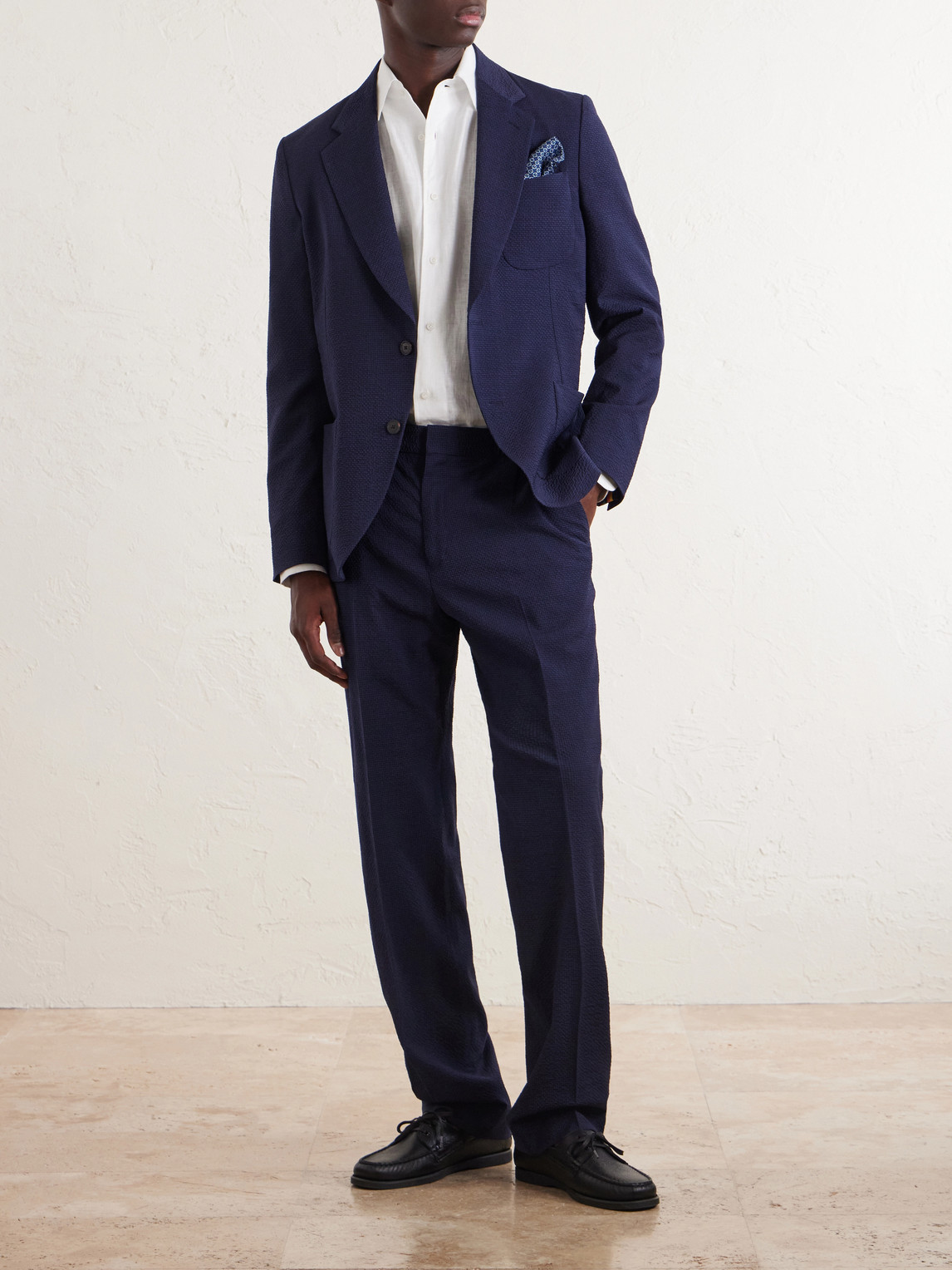 Wool-Blend Seersucker Suit Jacket