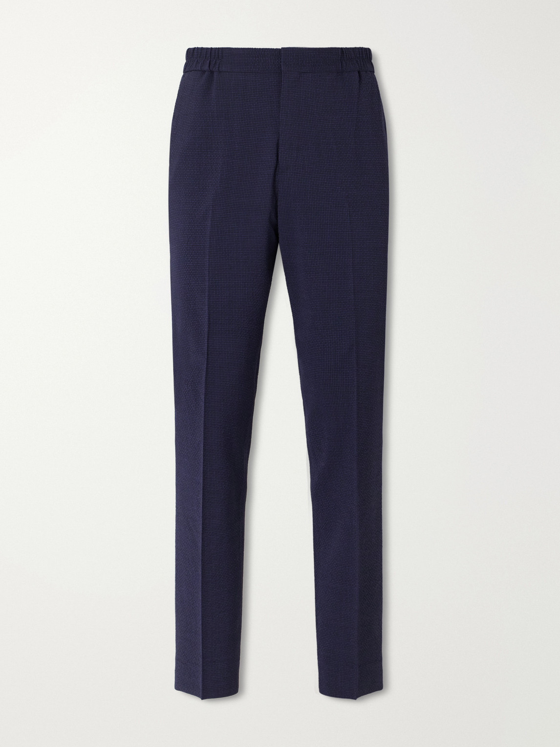 Paul Smith Straight-leg Wool-blend Seersucker Suit Trousers In Blue