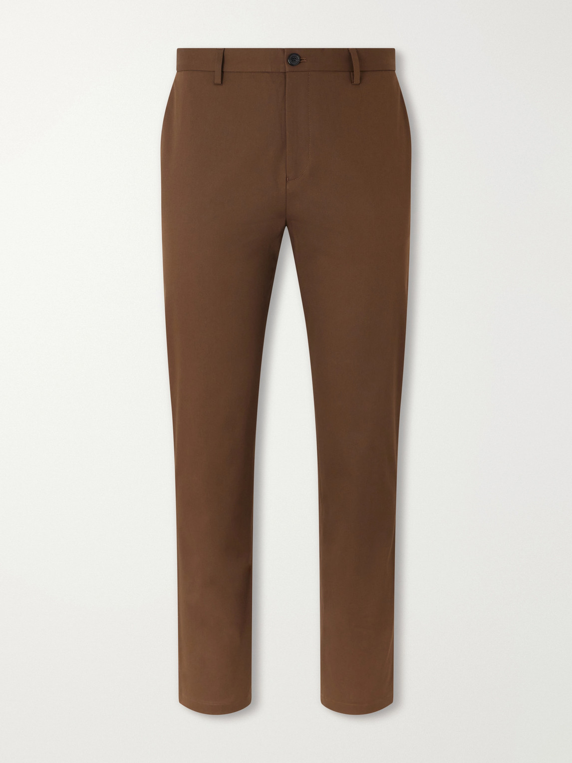 Paul Smith Straight-leg Cotton-blend Suit Trousers In Brown