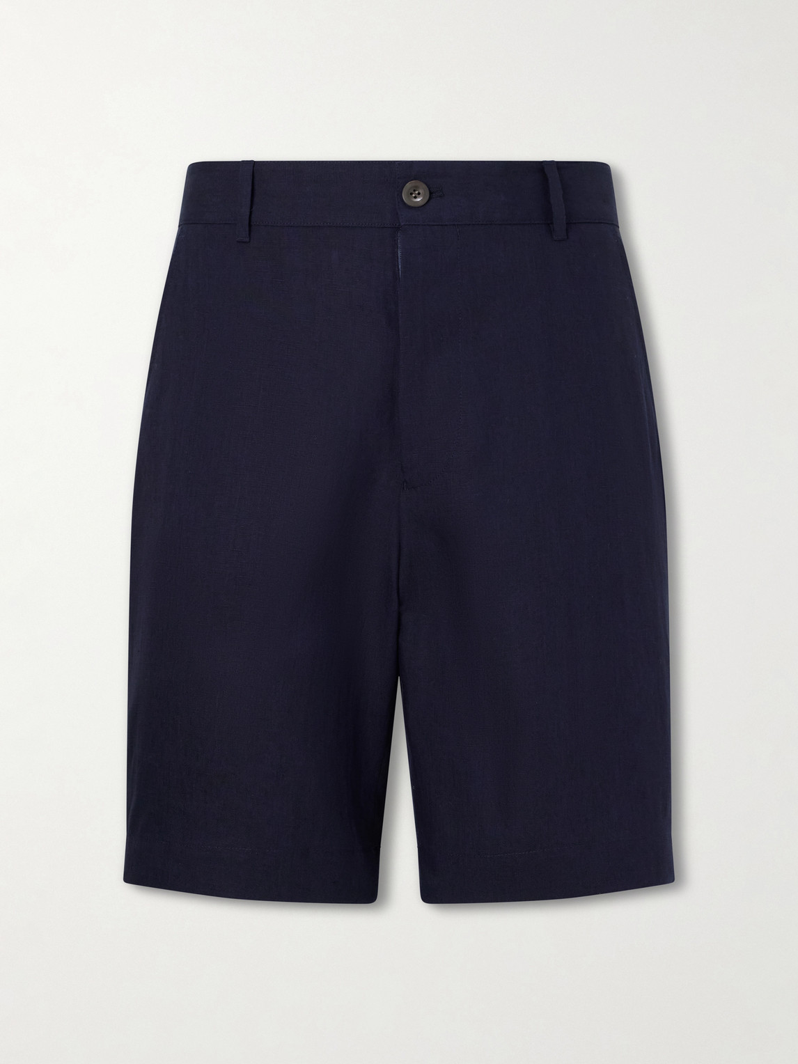 Paul Smith Straight-leg Linen Shorts In Blue