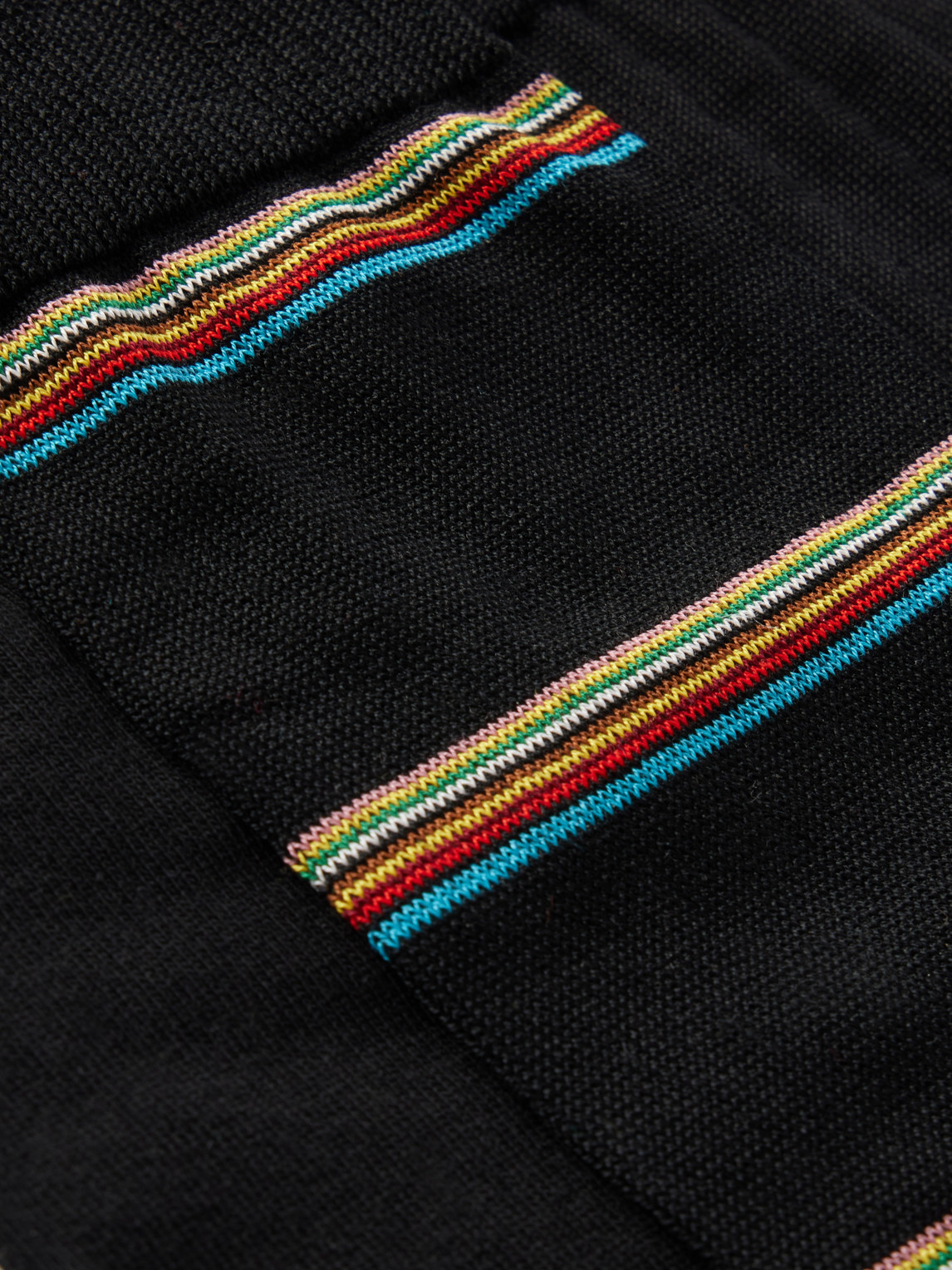 Pack Of Three Striped Cotton-Blend Socks