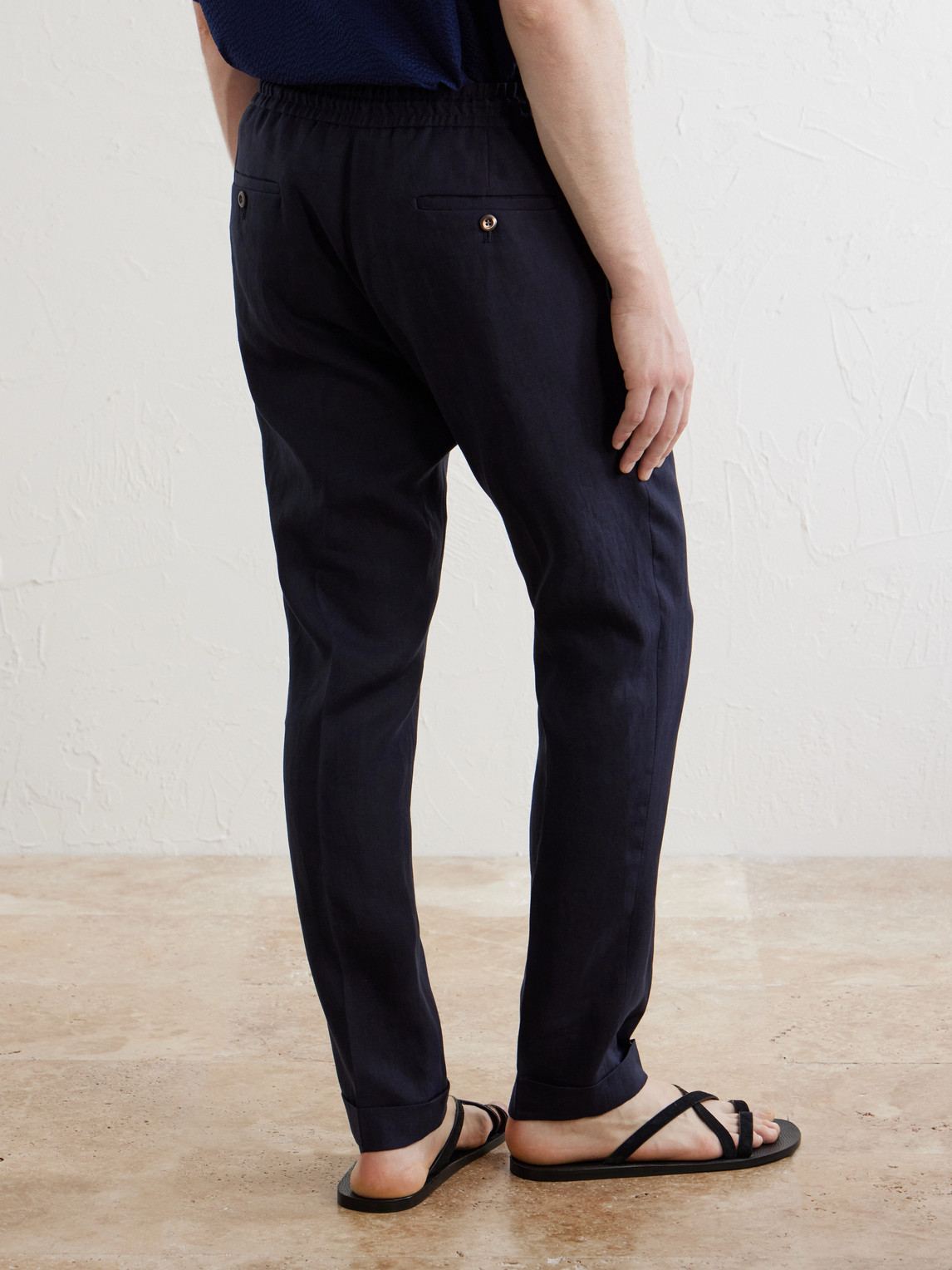 Straight-Leg Linen Trousers