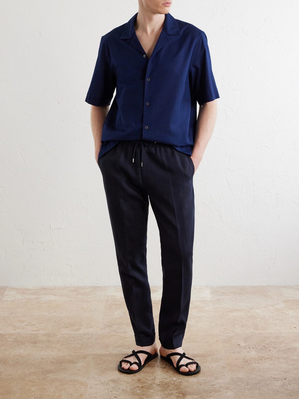 Straight-Leg Linen Trousers