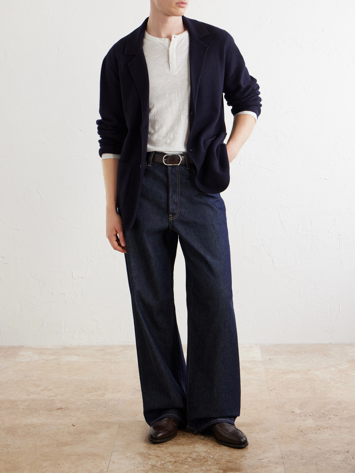 Knitted Merino Wool Blazer