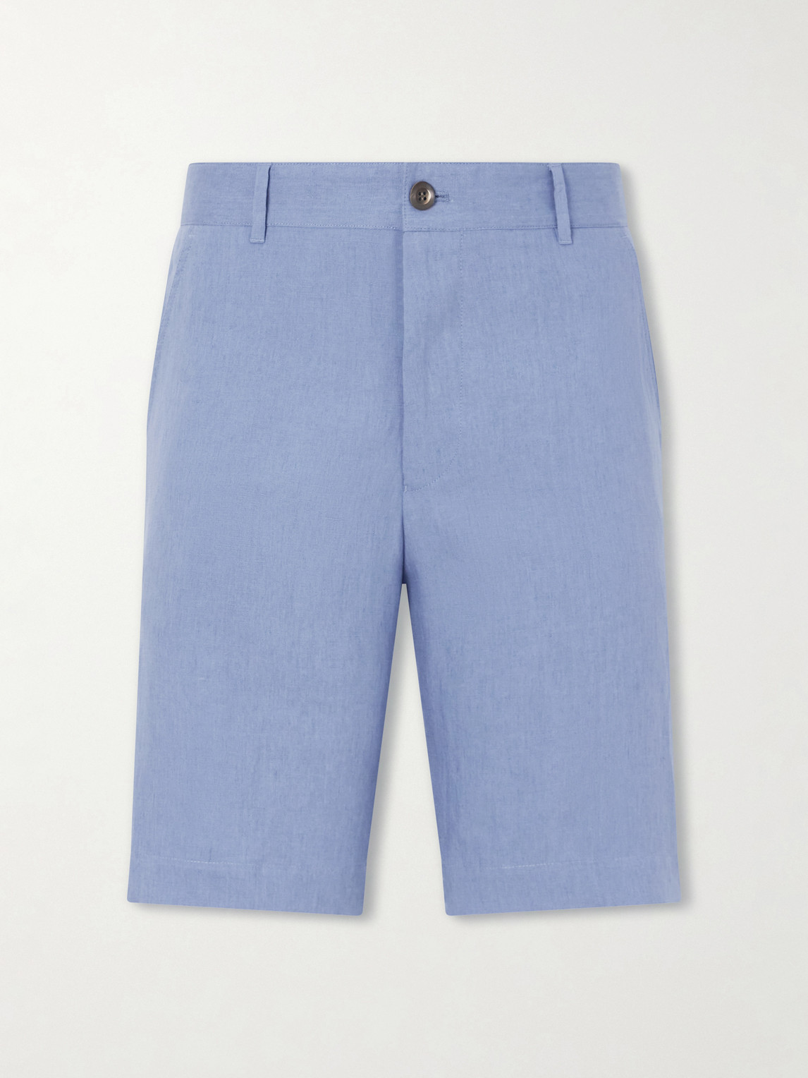 Paul Smith Straight-leg Linen Shorts In Blue