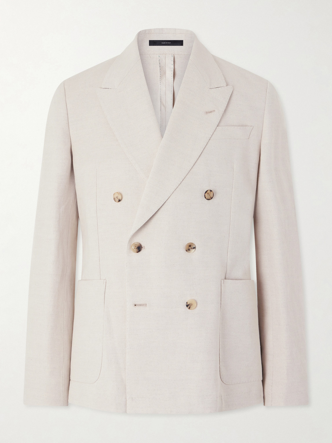 Paul Smith Double-Breasted Linen and Cotton-Blend Blazer UK/US 36
