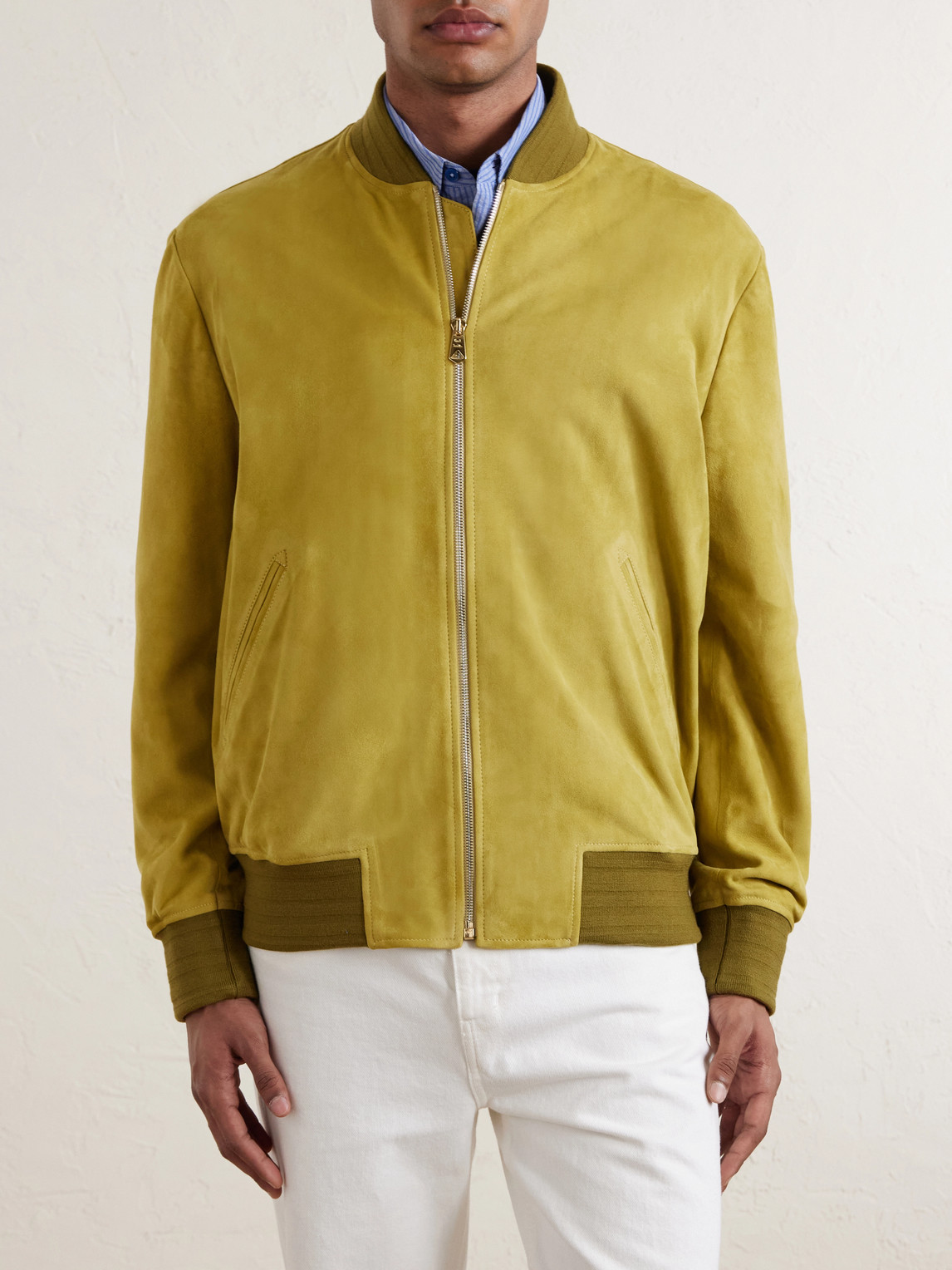  Paul Smith - Suede Bomber Jacket - Men - Yellow - S 