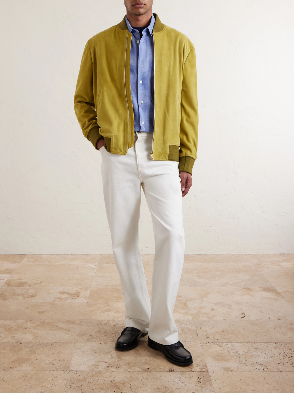 Suede Bomber Jacket