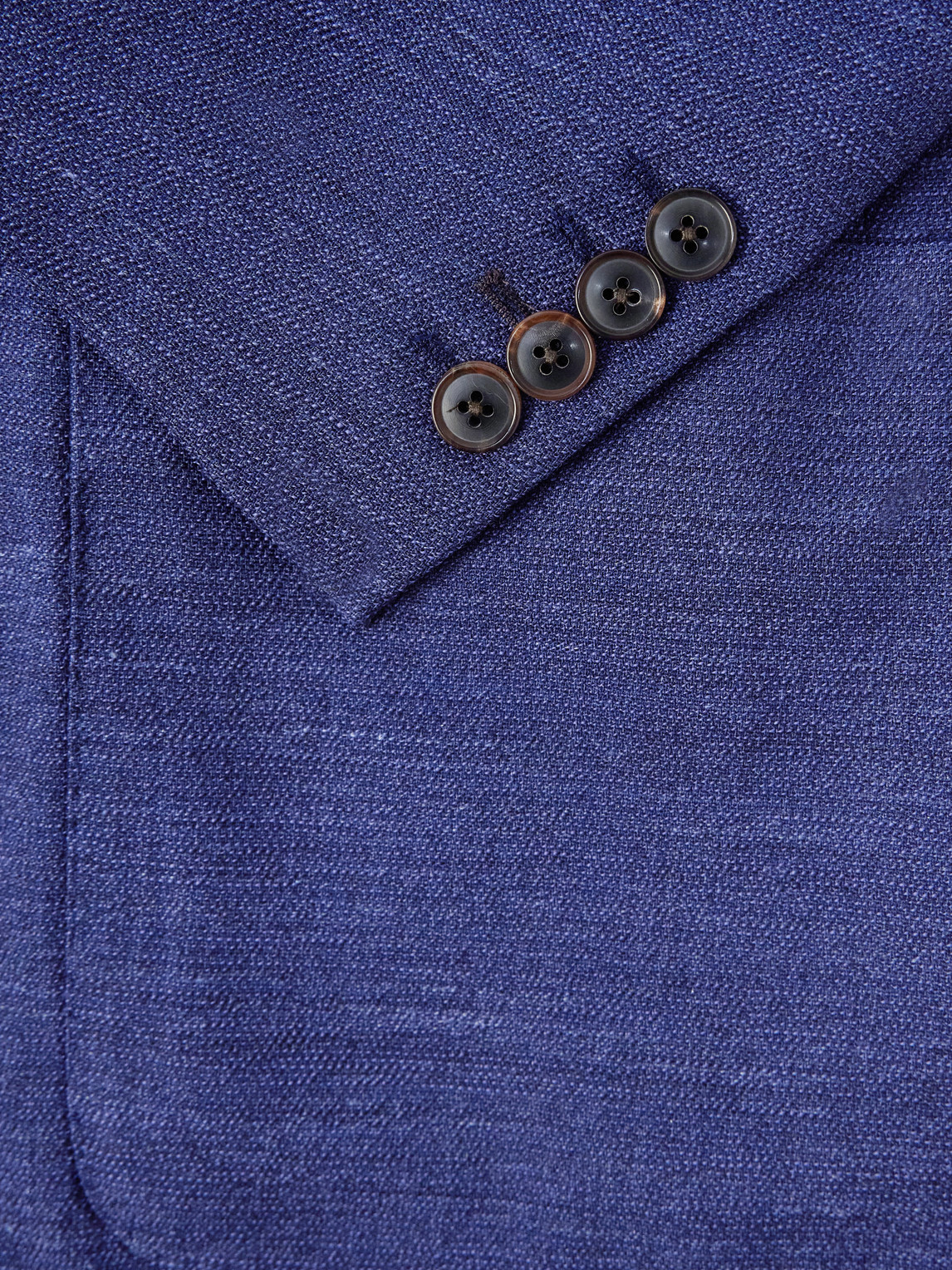 Wool, Linen And Silk-Blend Double-Breasted