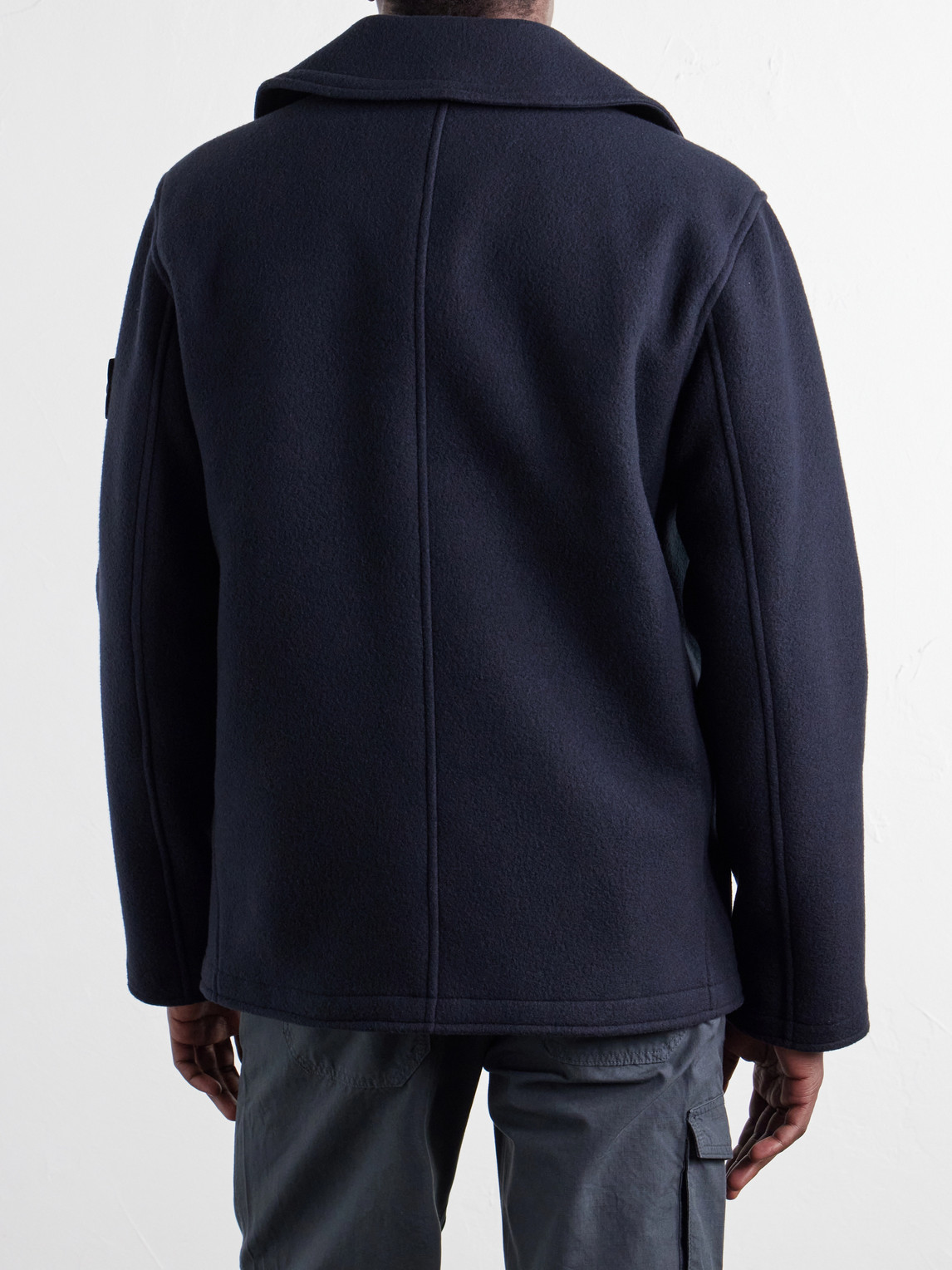 Double-Breasted Melton Wool And Cashmere-Blend Twill Coat