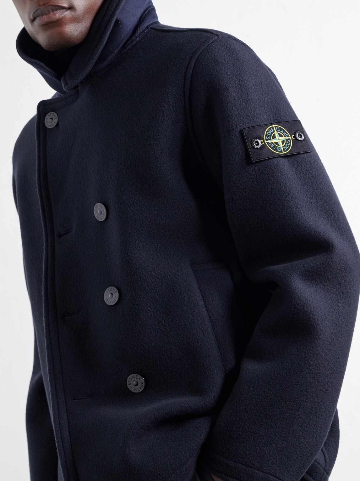 Double-Breasted Melton Wool And Cashmere-Blend Twill Coat