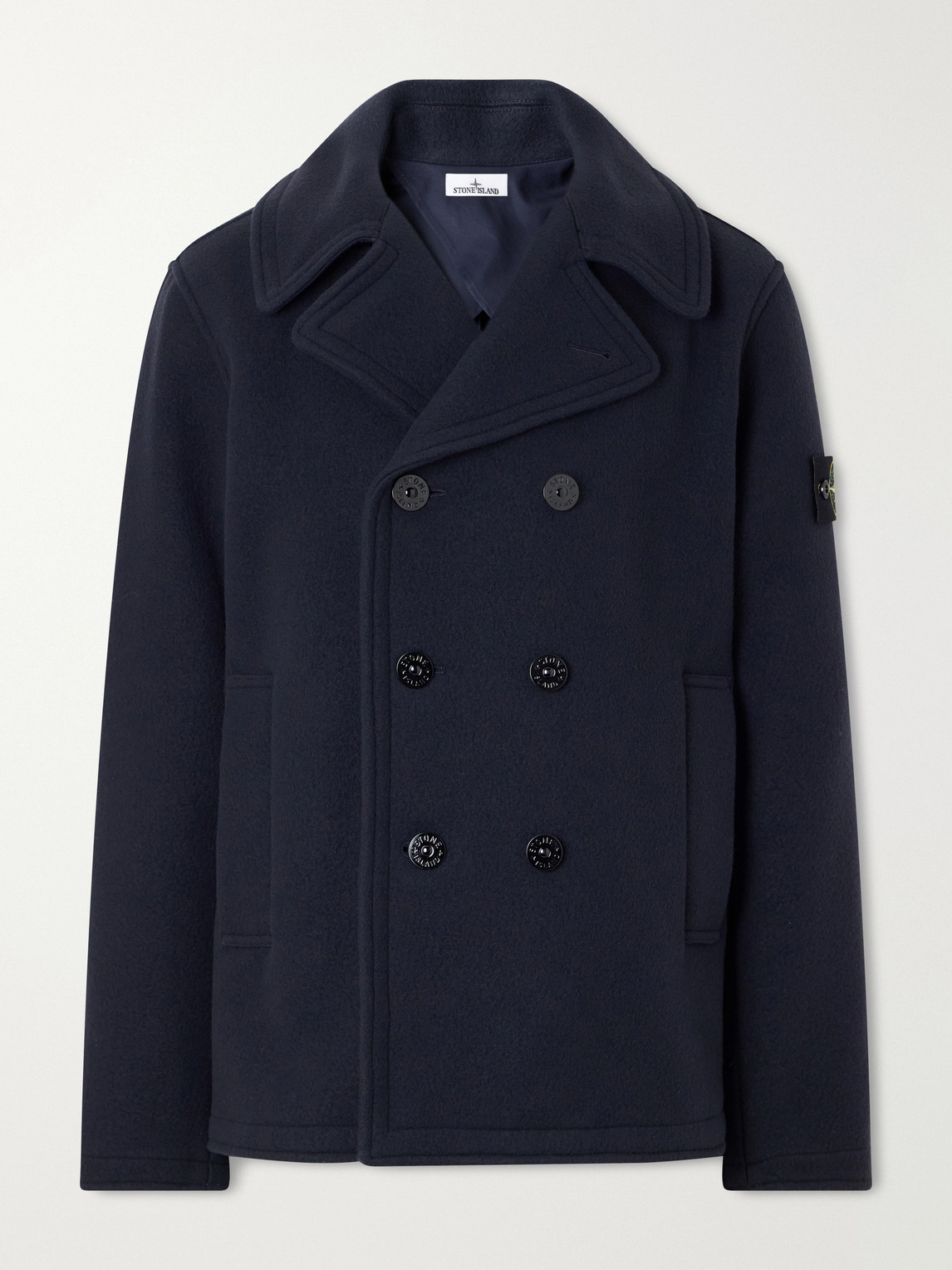 Double-Breasted Melton Wool And Cashmere-Blend Twill Coat