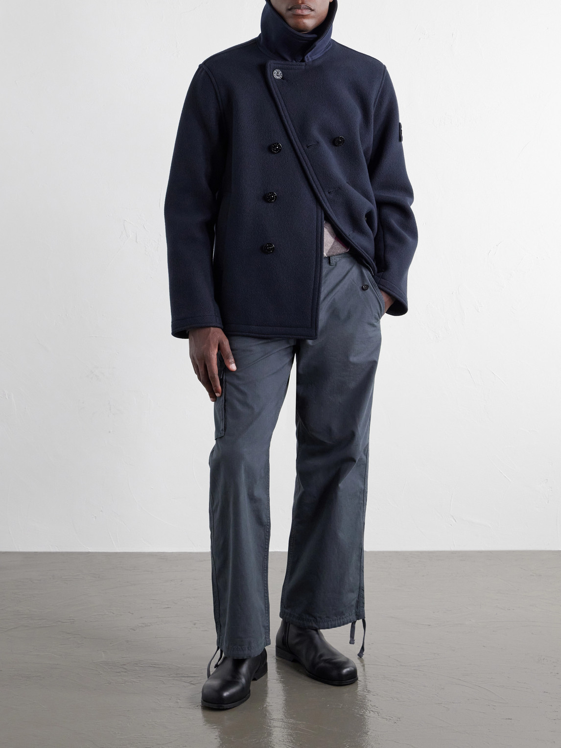 Double-Breasted Melton Wool And Cashmere-Blend Twill Coat