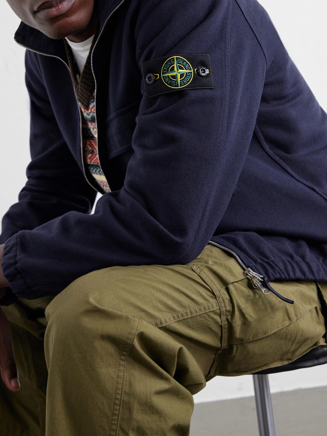 Garment-Dyed Wool Nylon Flannel-Tc Overshirt
