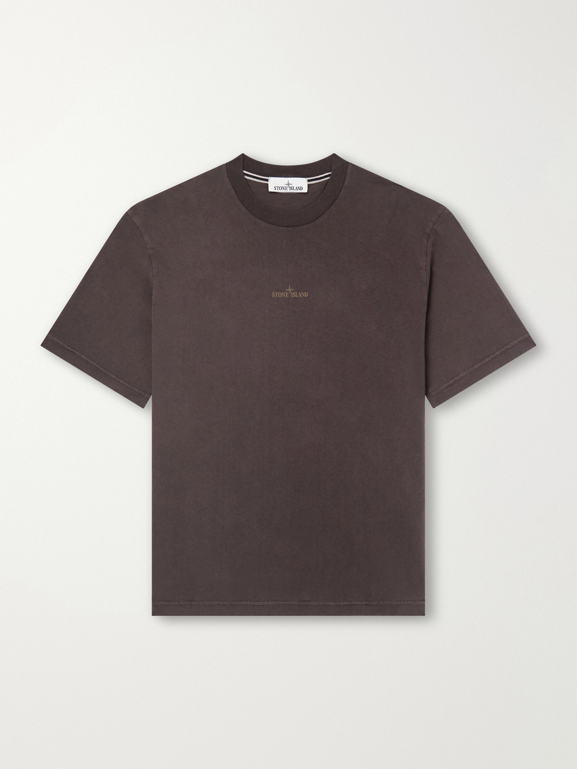 Garment-Dyed Printed Organic Cotton-Jersey T-Shirt