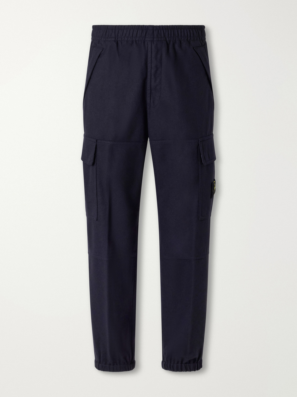 Garment-Dyed Wool-Blend Nylon Flannel-Tc Cargo Sweatpants