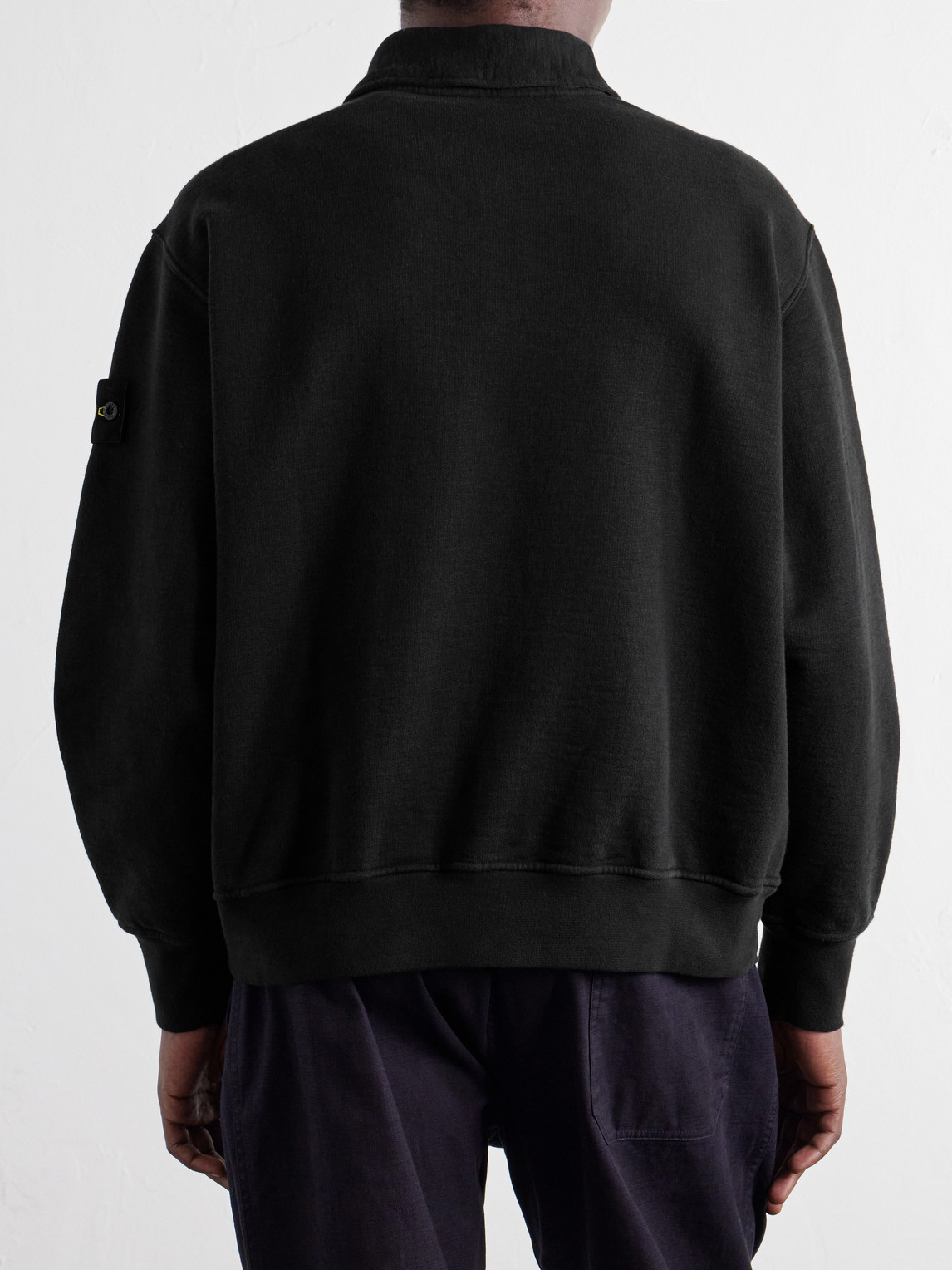 Garment-Dyed Tubular Cotton-Fleece Sweatshirt