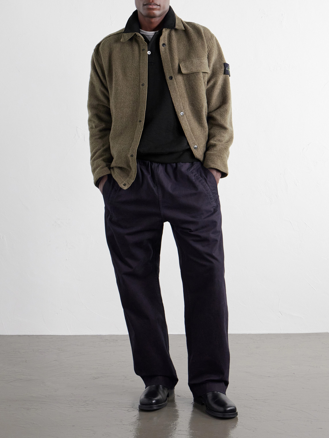 Garment-Dyed Tubular Cotton-Fleece Sweatshirt