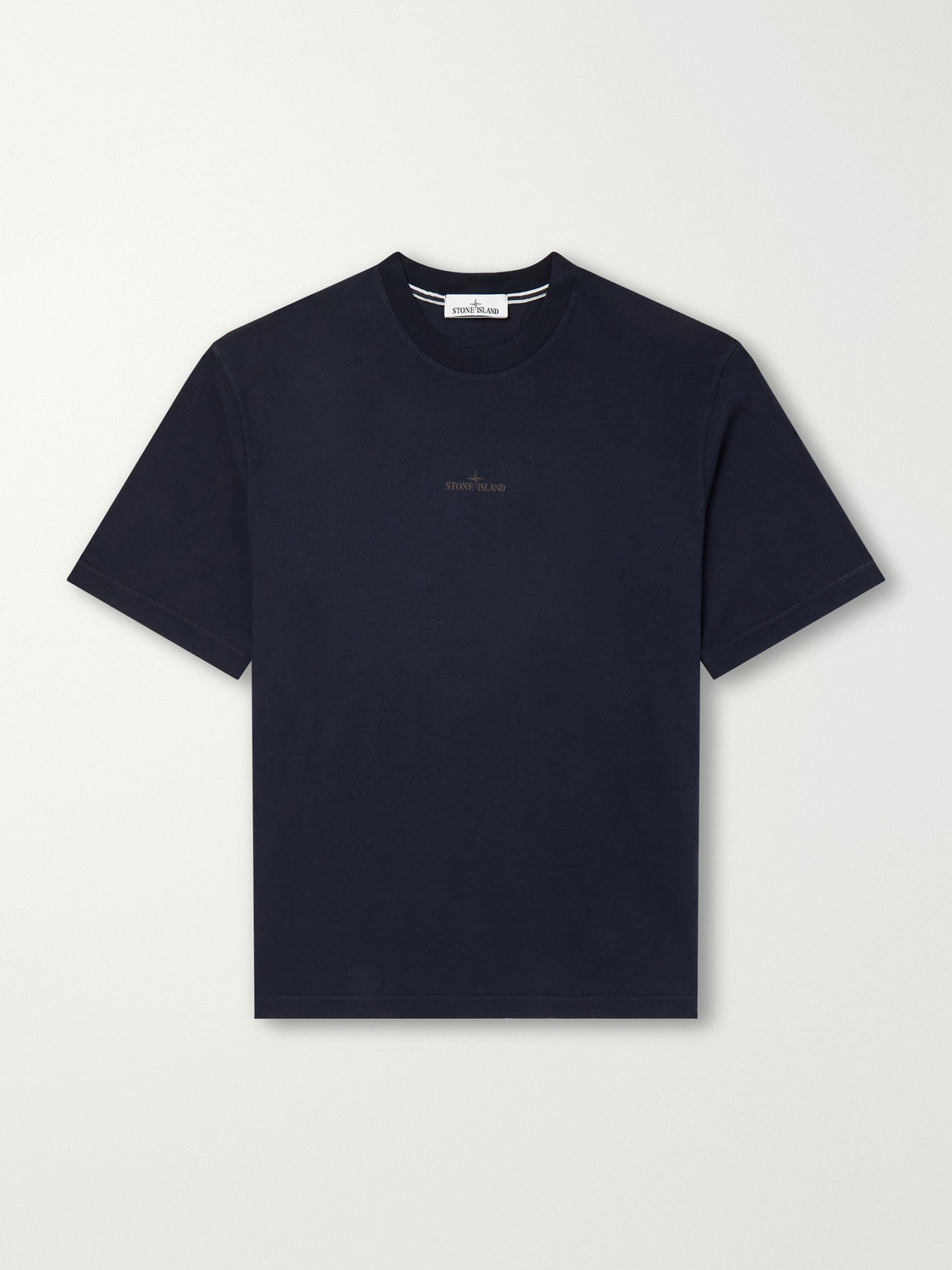 Garment-Dyed Printed Organic Cotton-Jersey T-Shirt