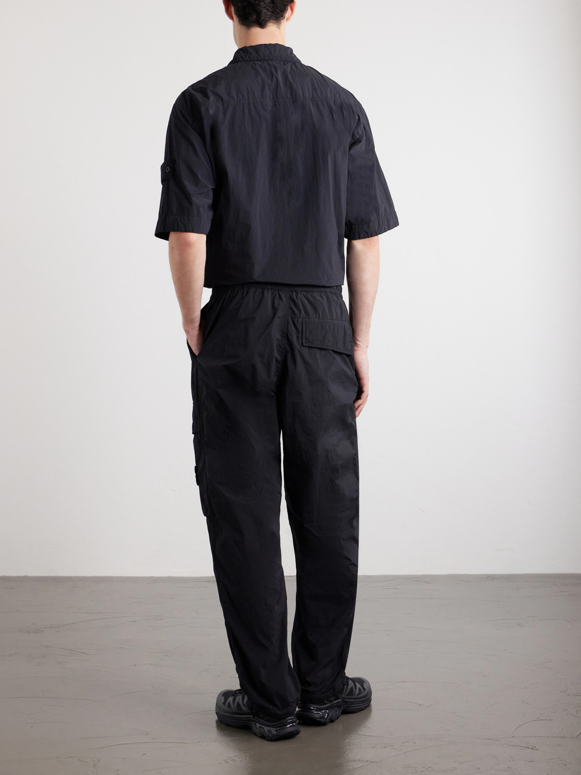 Ghost Wide-Leg Nylon Smerigliato Trousers