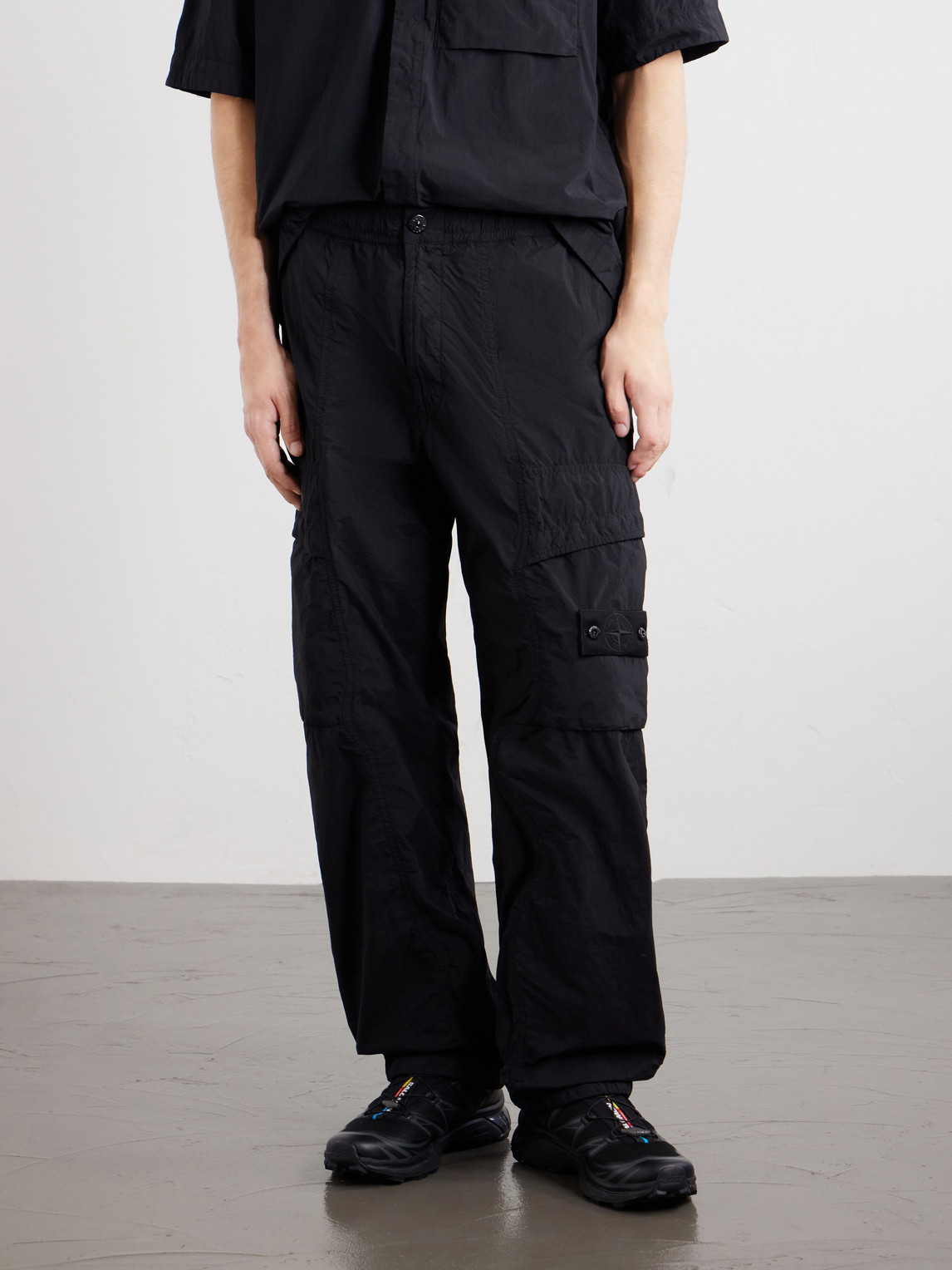 Ghost Wide-Leg Nylon Smerigliato Trousers