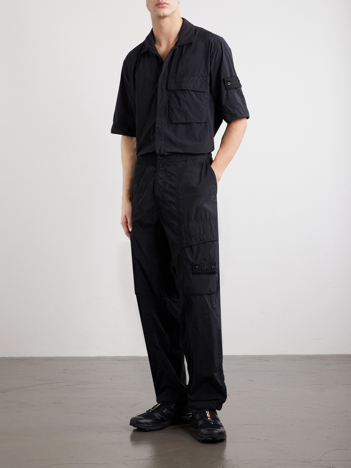 Ghost Wide-Leg Nylon Smerigliato Trousers