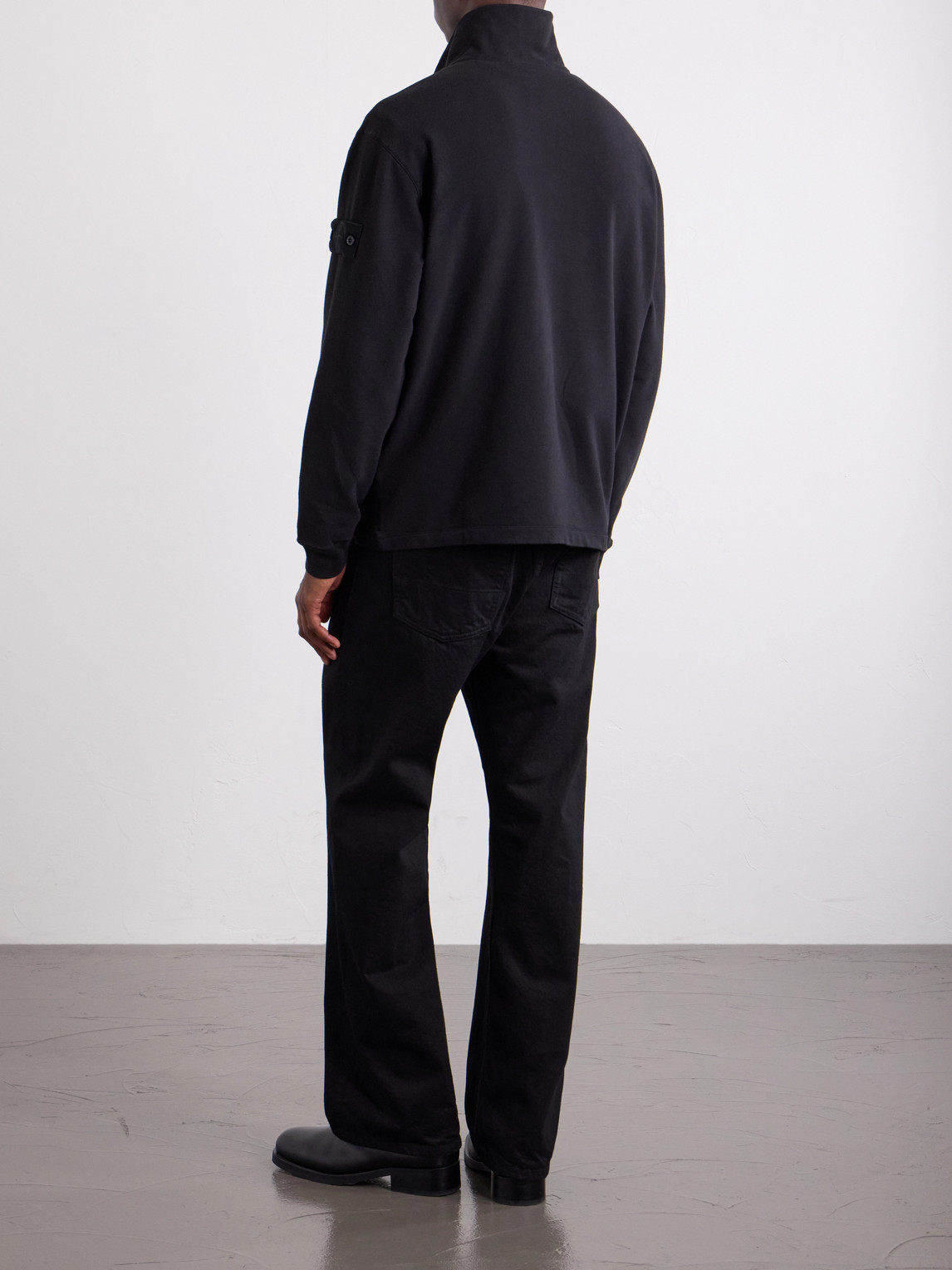 Ghost Cotton-Blend Fleece Zip-Up Sweater