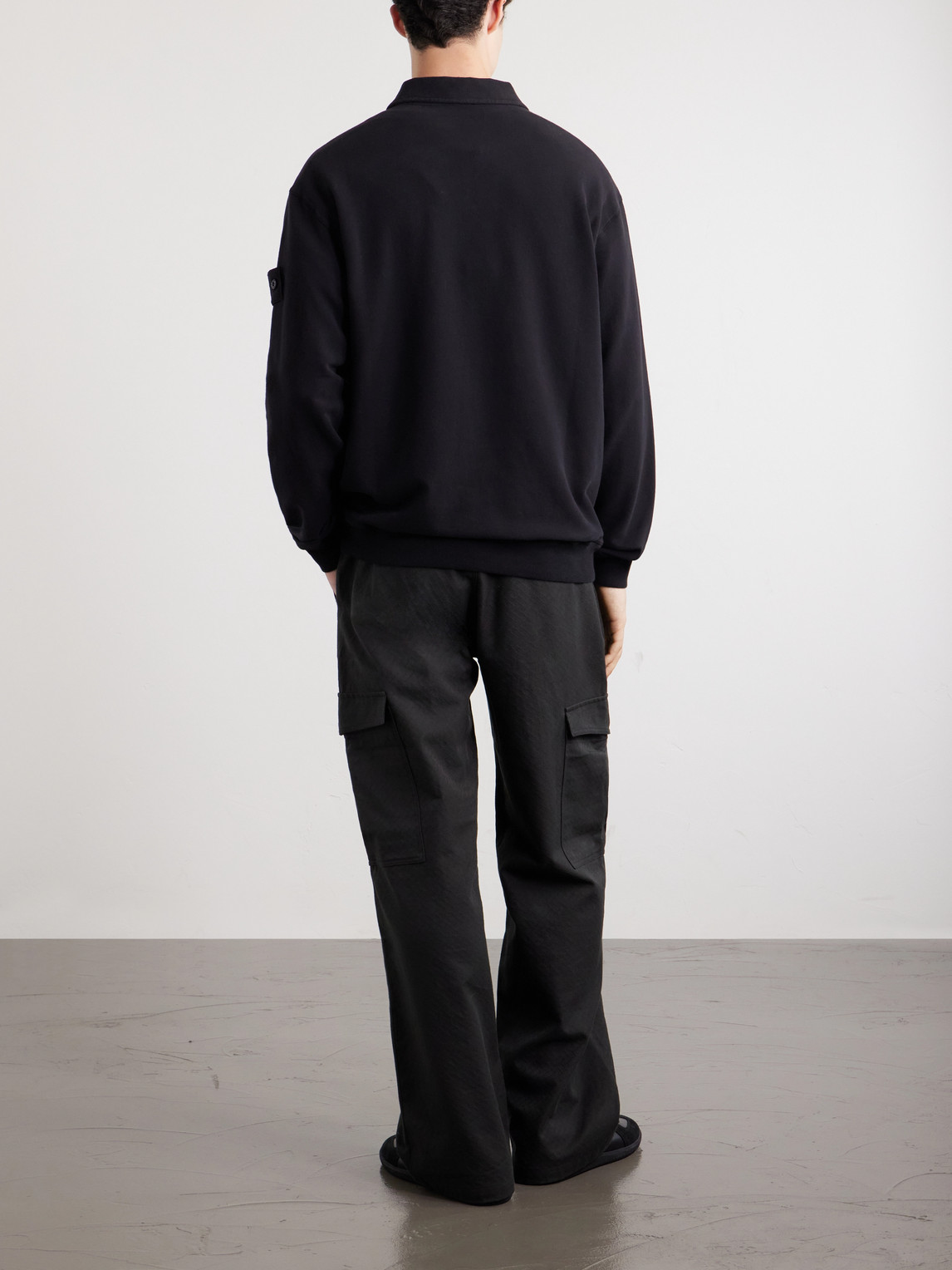 Ghost Stretch Cotton-Fleece Polo Shirt