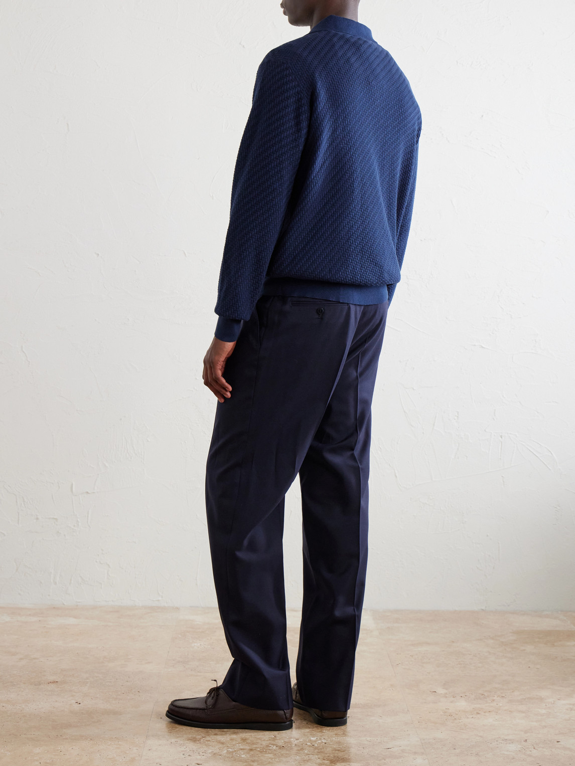 Cotton, Silk And Cashmere-Blend Polo Shirt
