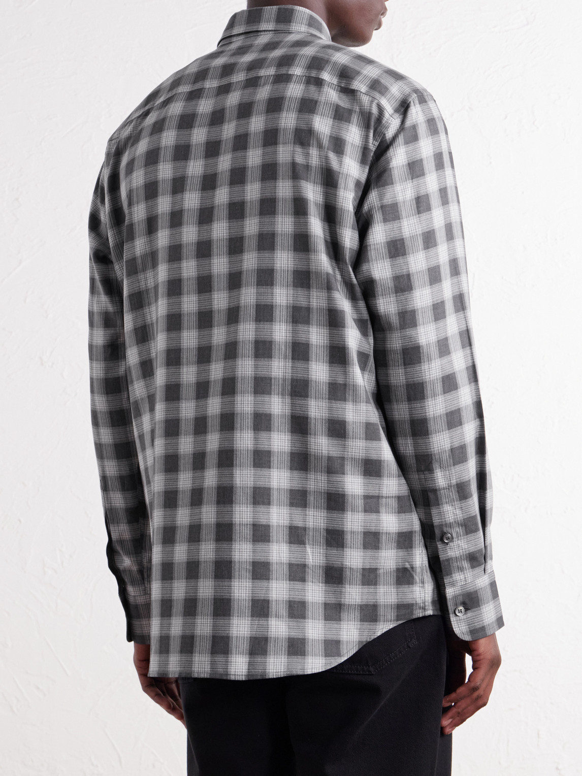 Checked Cotton-Flannel Shirt