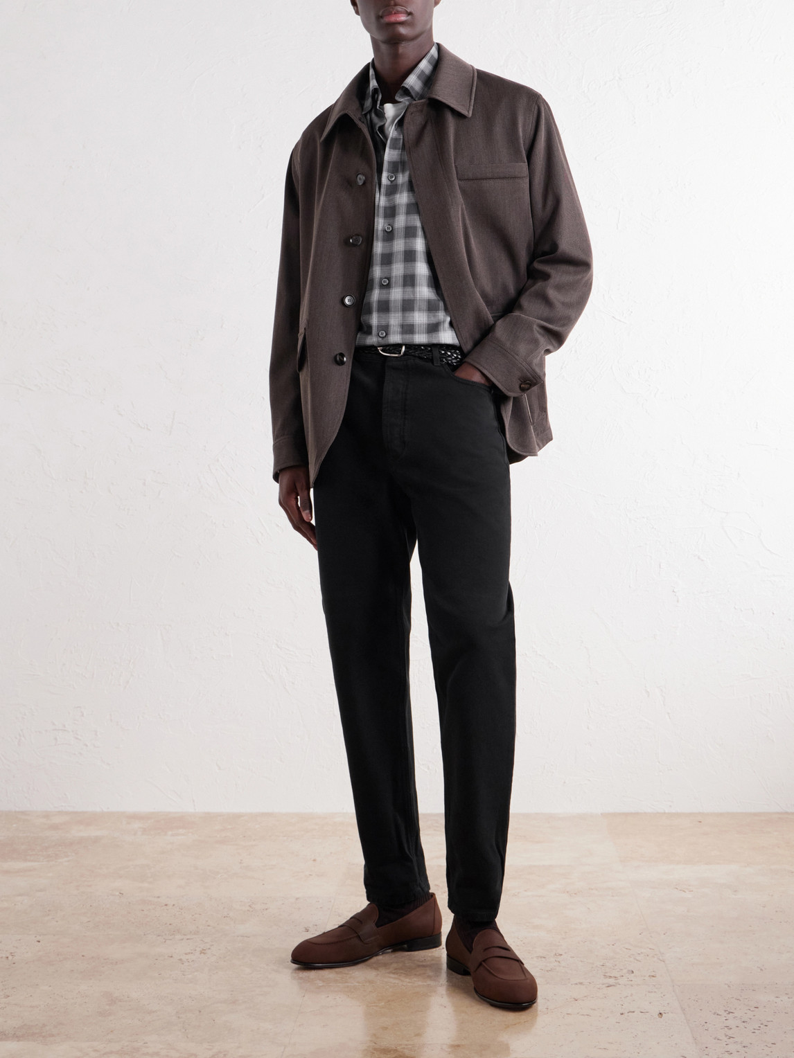 Checked Cotton-Flannel Shirt