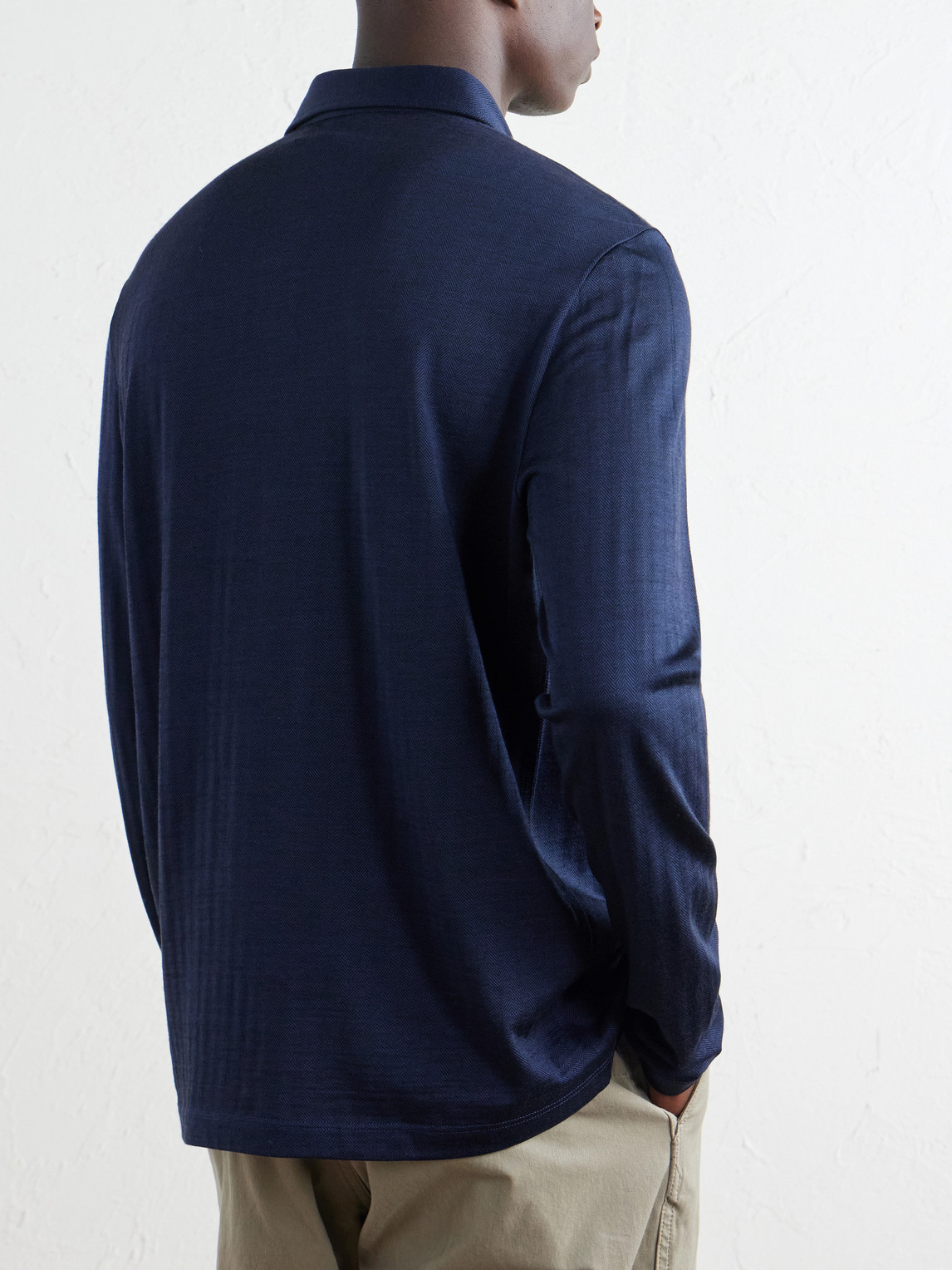 And Silk-Blend Polo Shirt