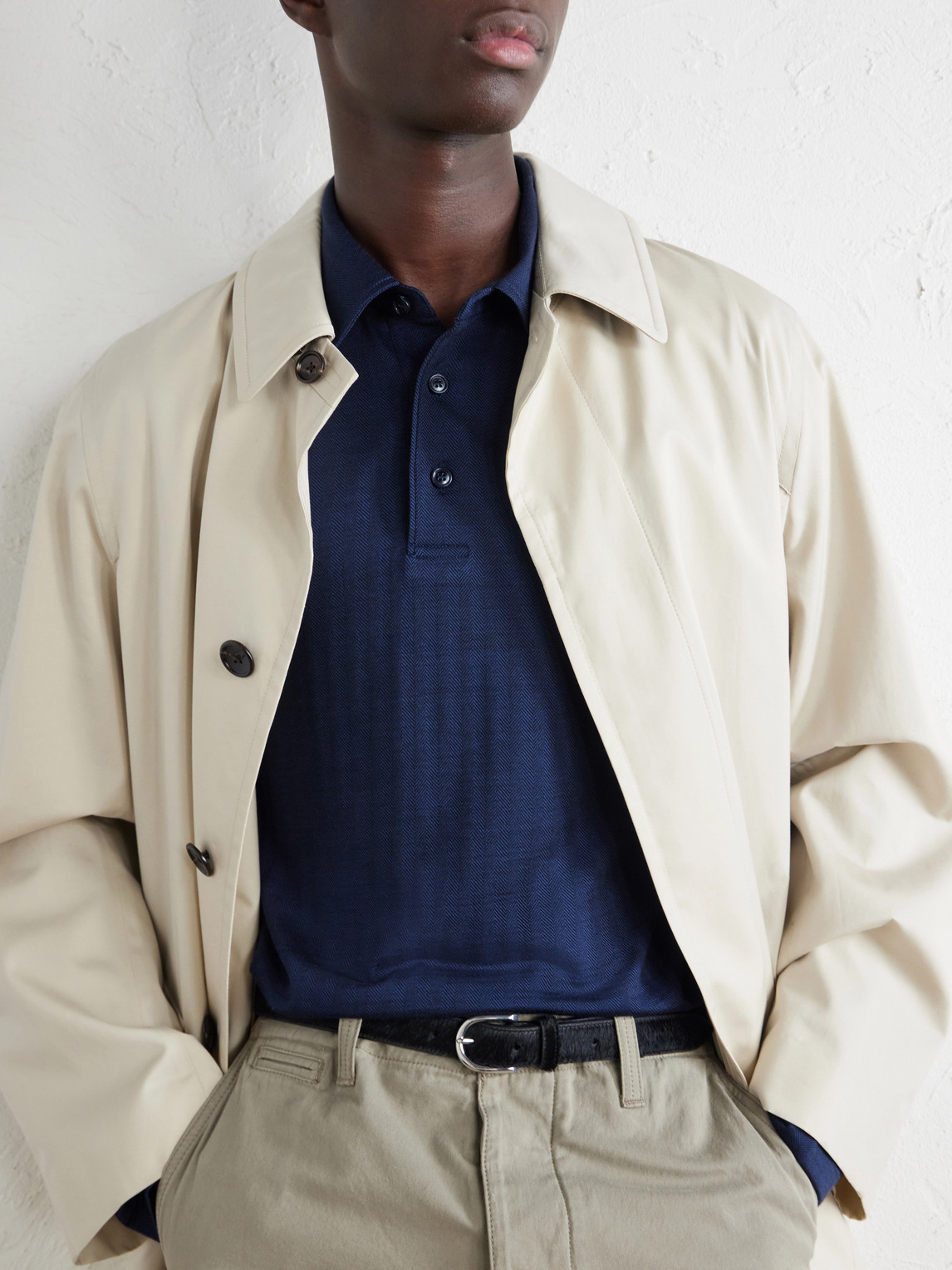 And Silk-Blend Polo Shirt